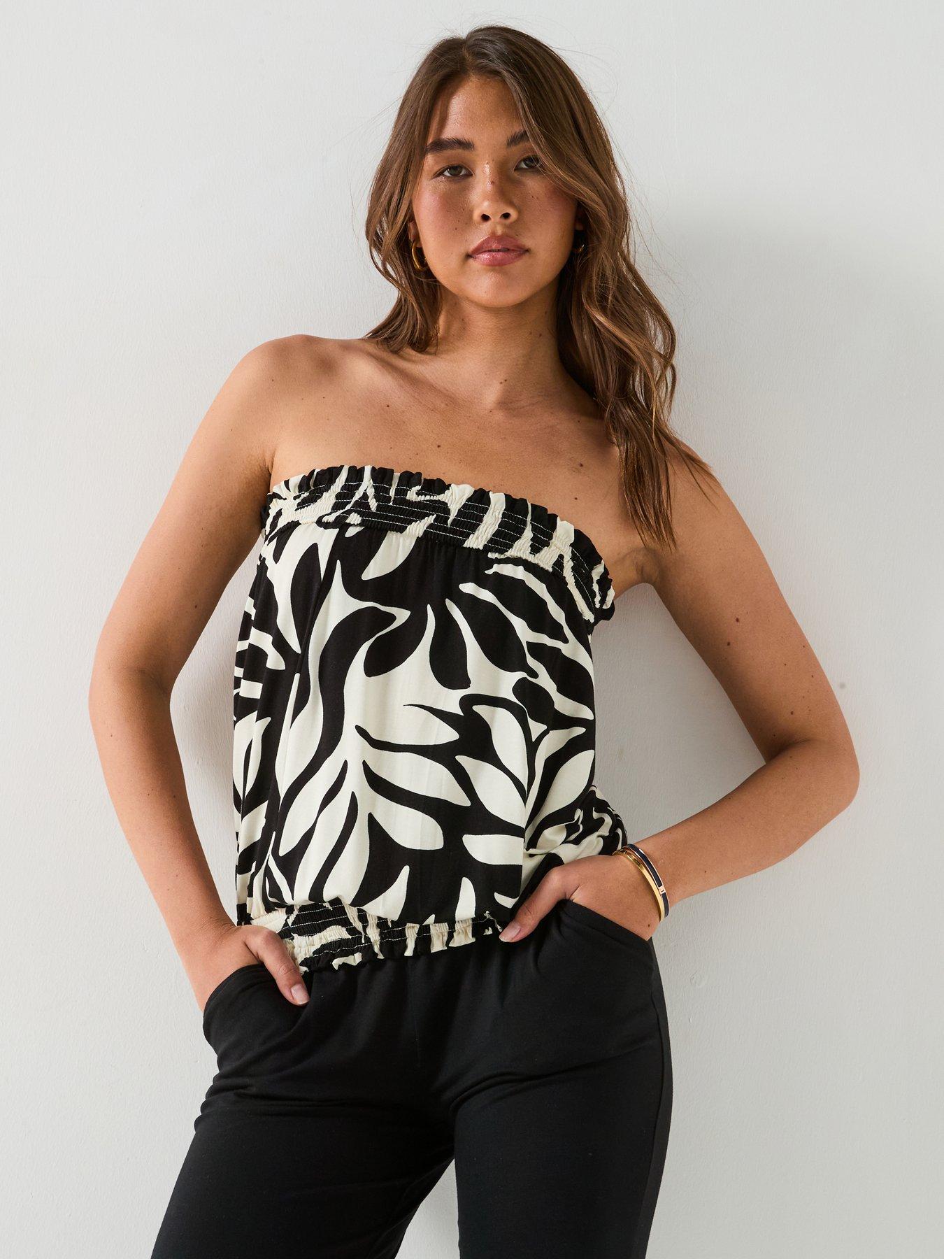 everyday-bubble-hem-bandeau-top-print