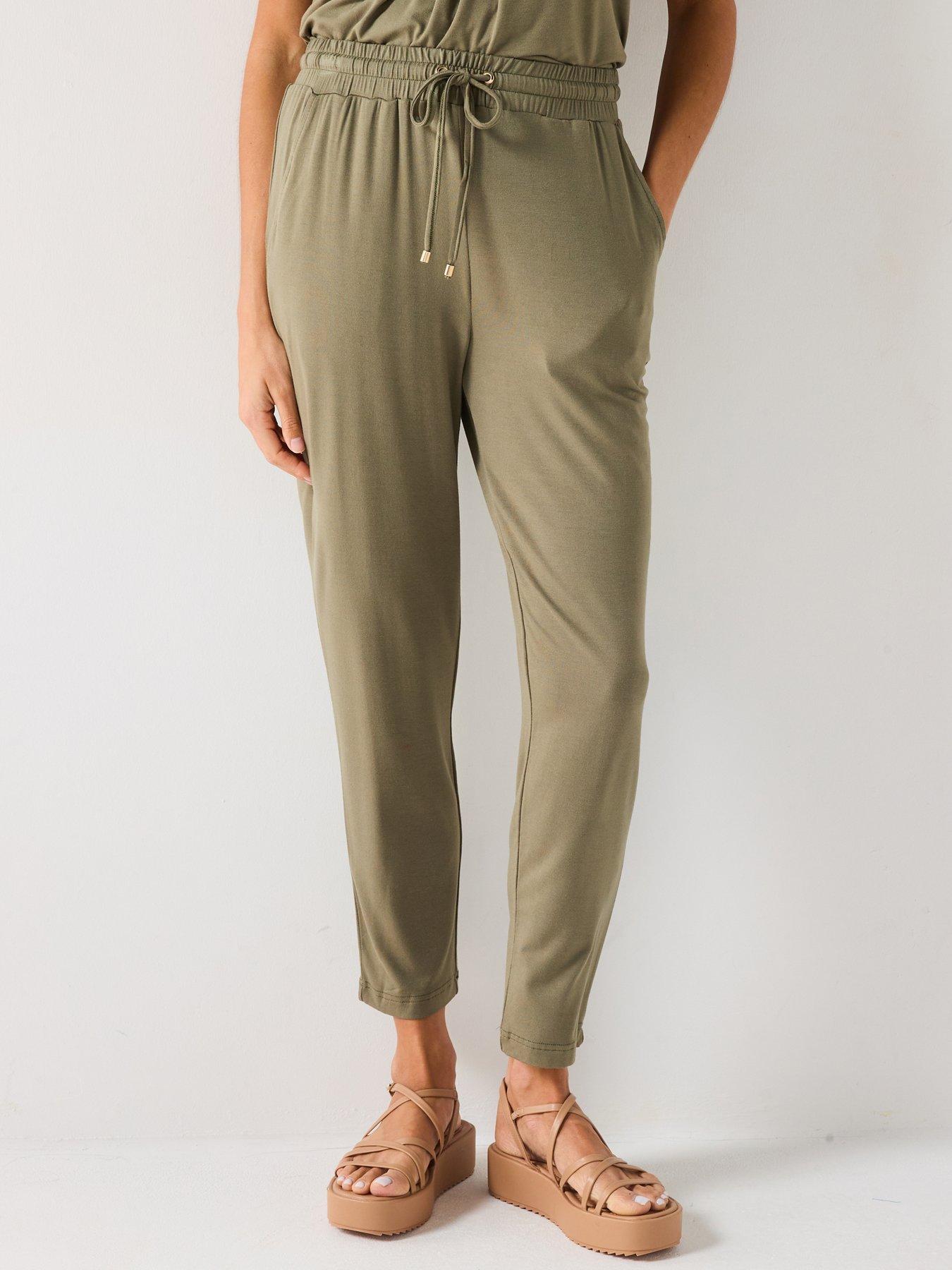 undefined Tapered Leg Trouser - Khaki