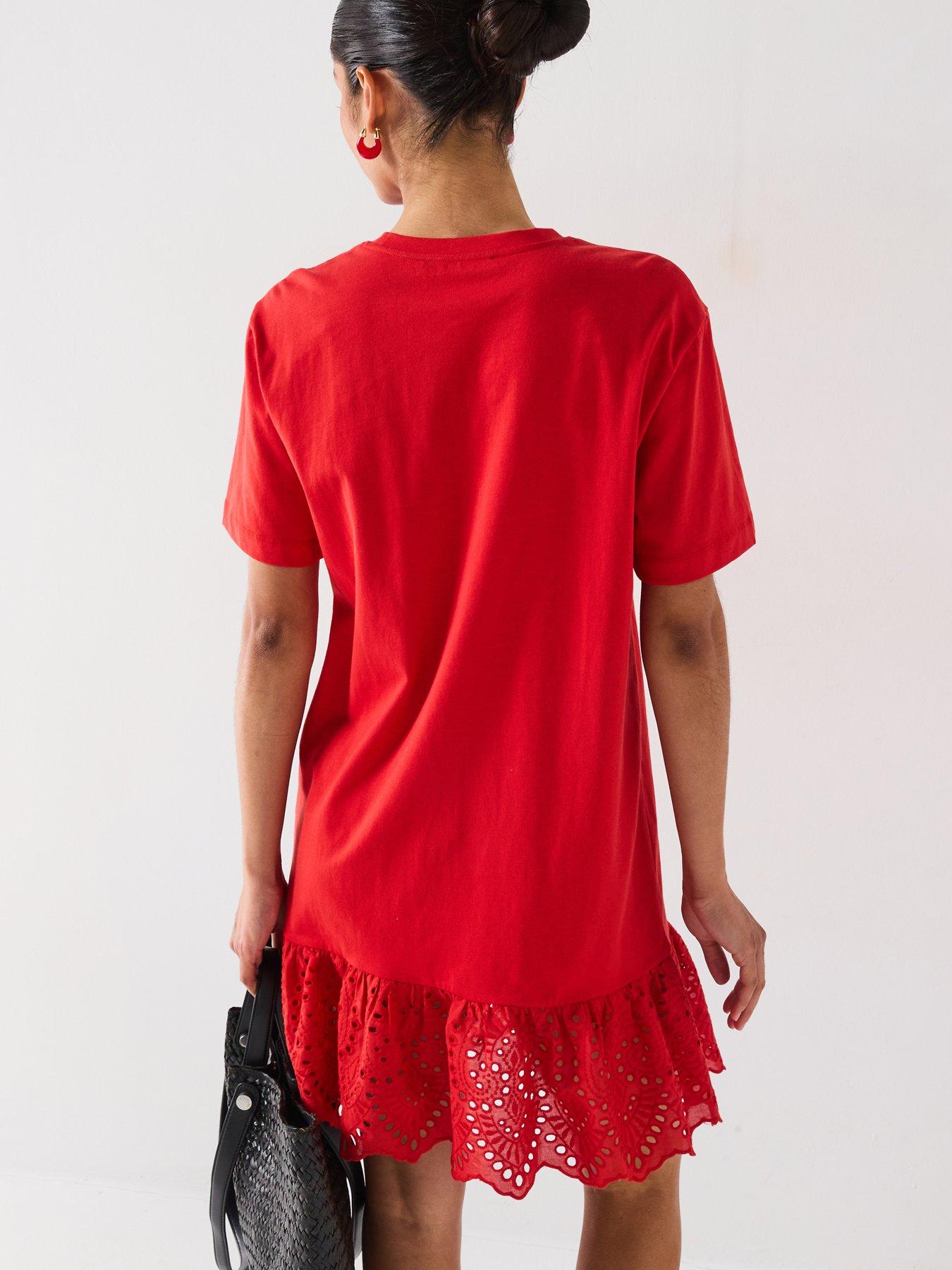 stillFront image of everyday-broderie-hem-mini-dress