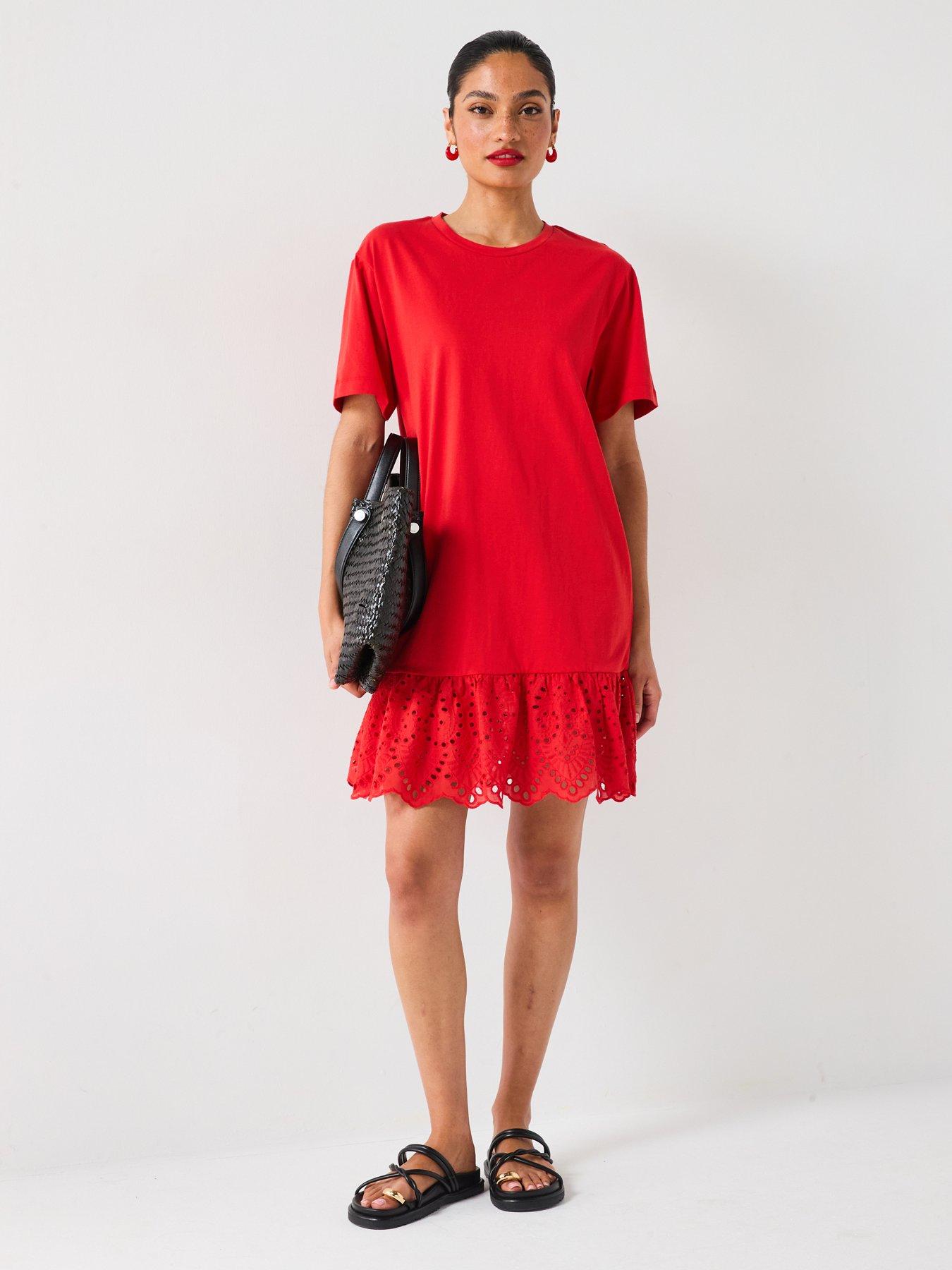  image of everyday-broderie-hem-mini-dress