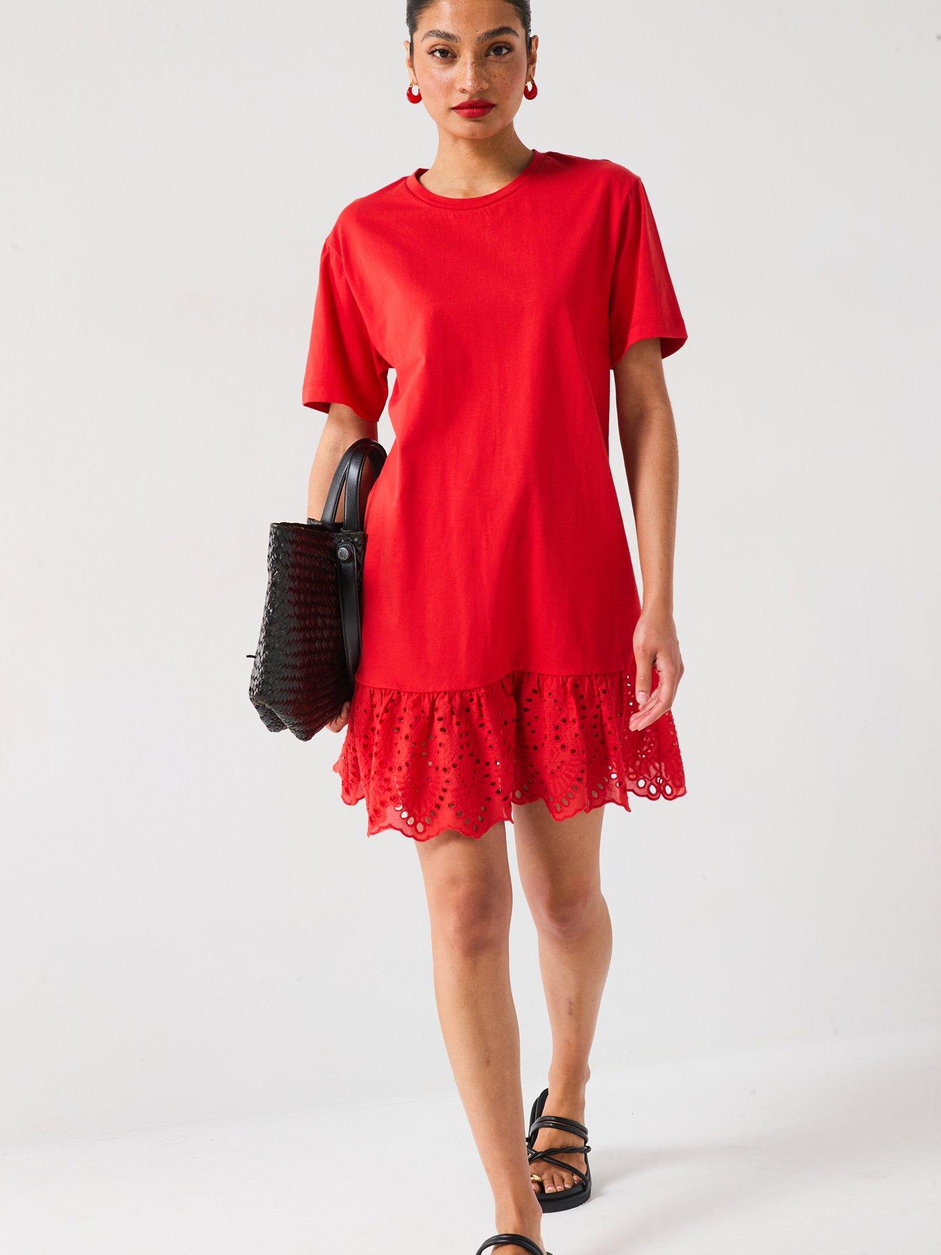 image of everyday-broderie-hem-mini-dress