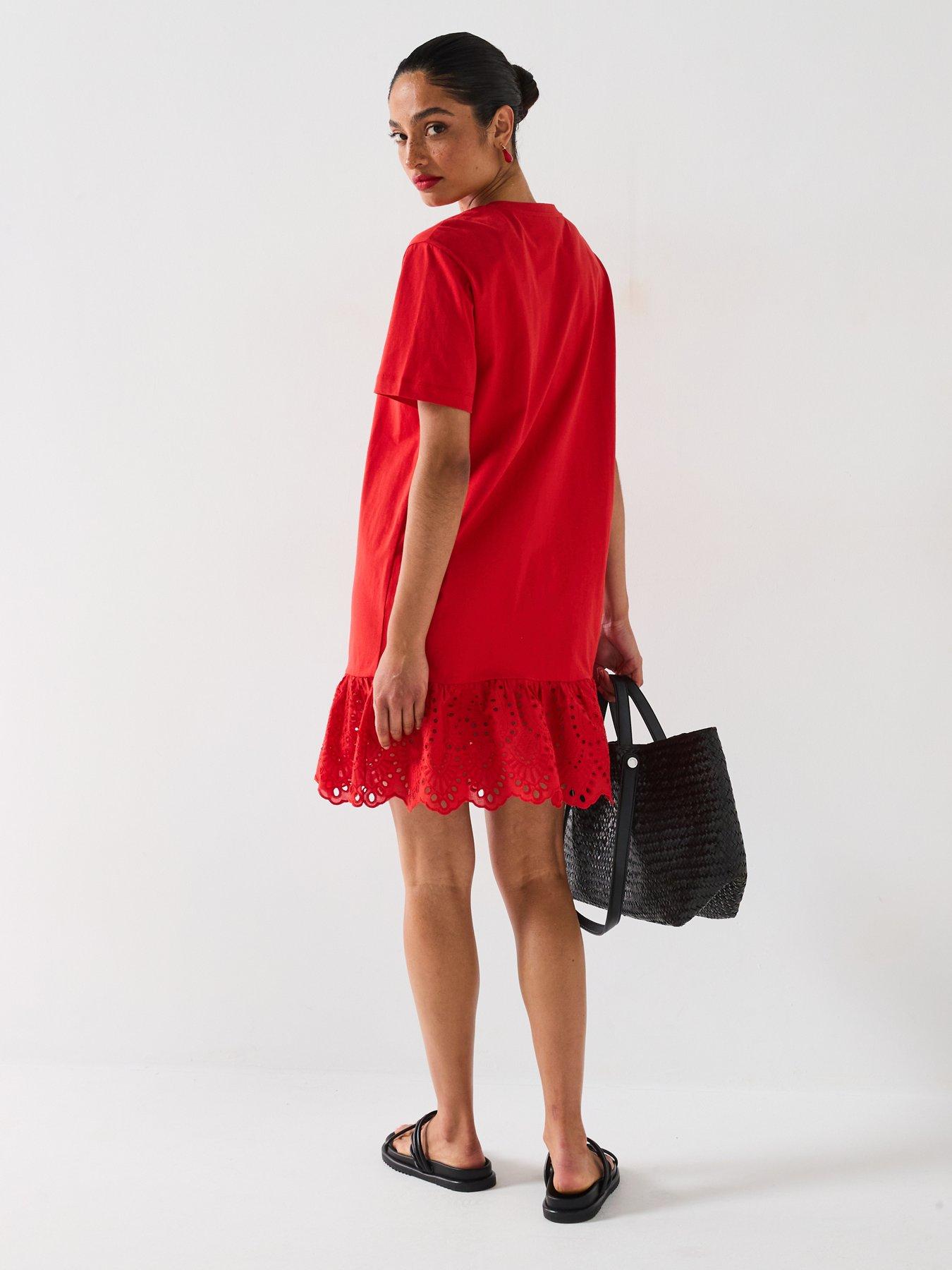  image of everyday-broderie-hem-mini-dress