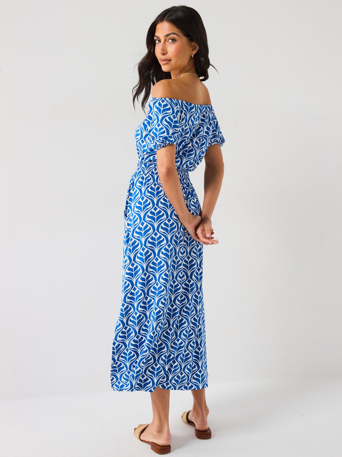  image of everyday-bardot-tiered-midaxi-dress