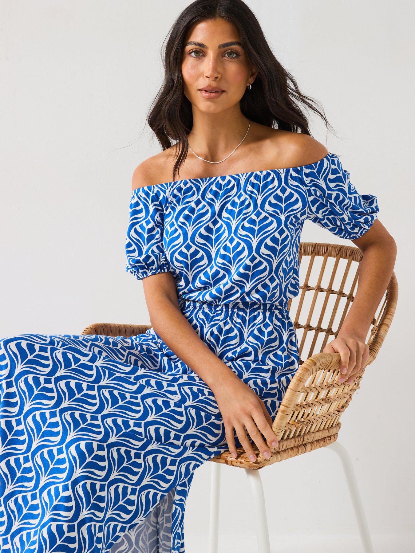  image of everyday-bardot-tiered-midaxi-dress