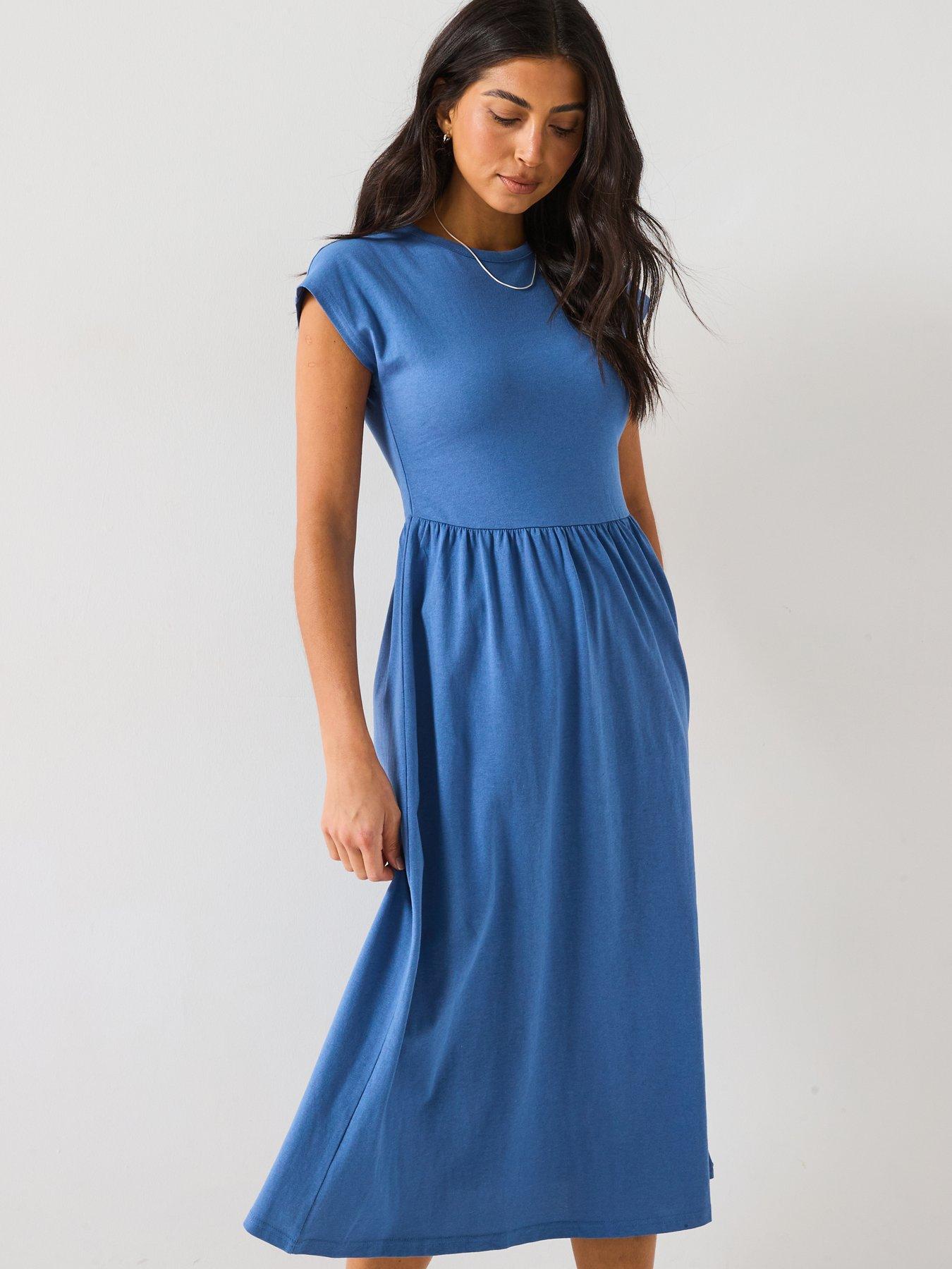 Image 6 of 6 of Everyday Jersey Midi Dress - Blue