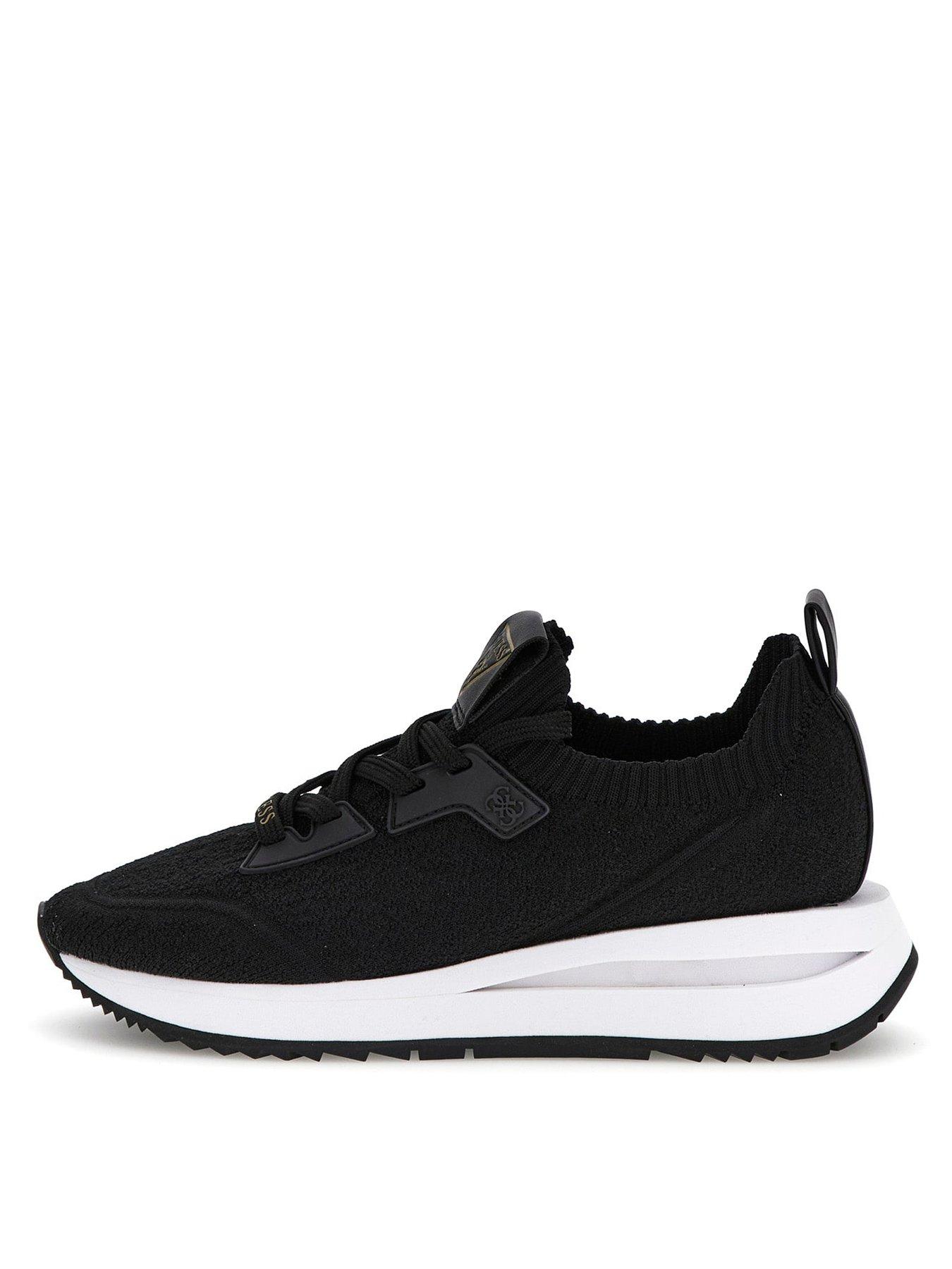  image of guess-esti-knitted-runner-trainers-black