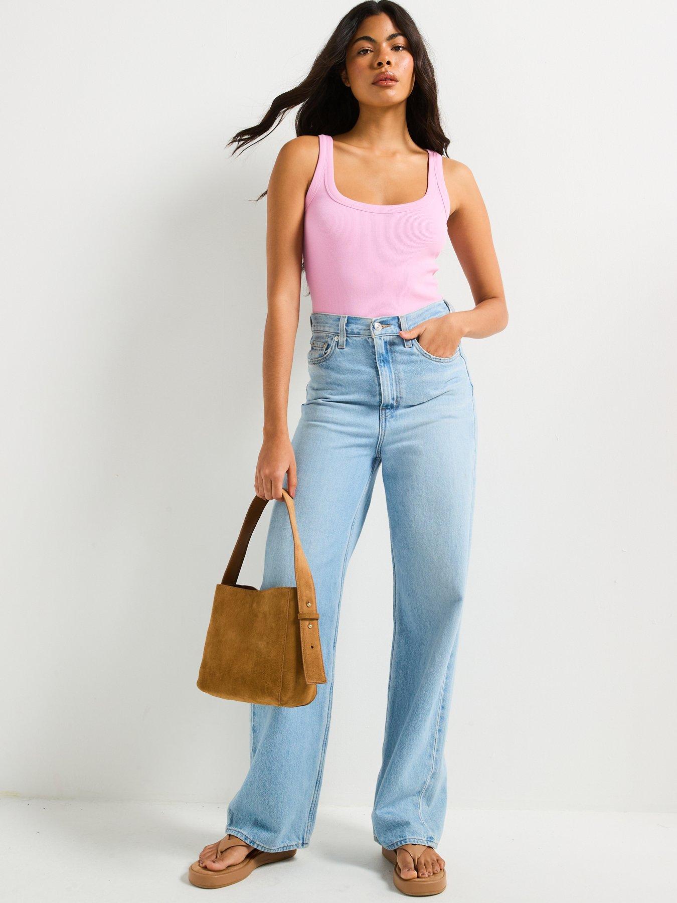  image of everyday-the-essential-rib-vest-pink