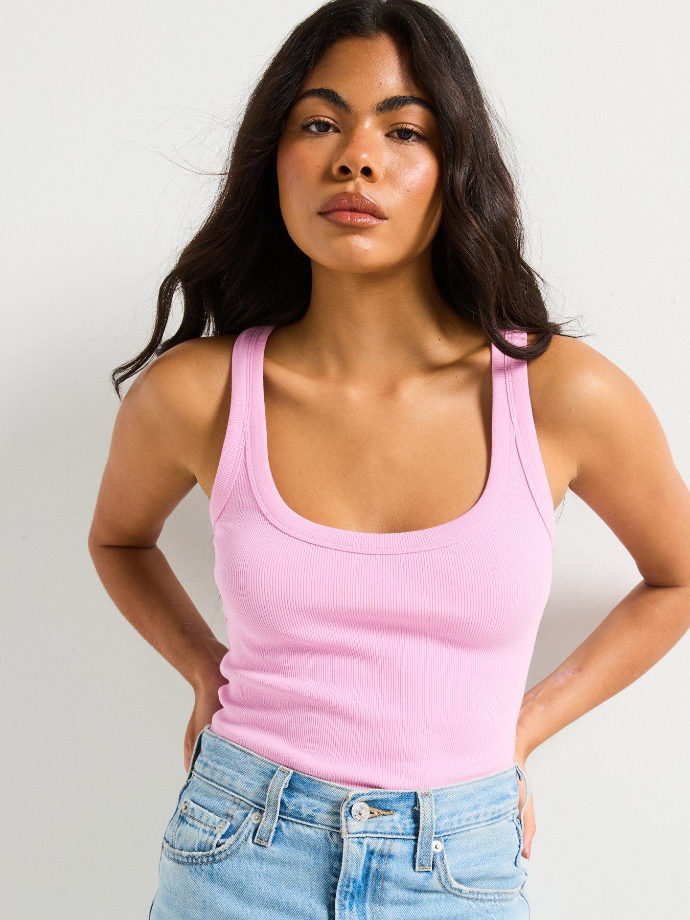  image of everyday-the-essential-rib-vest-pink