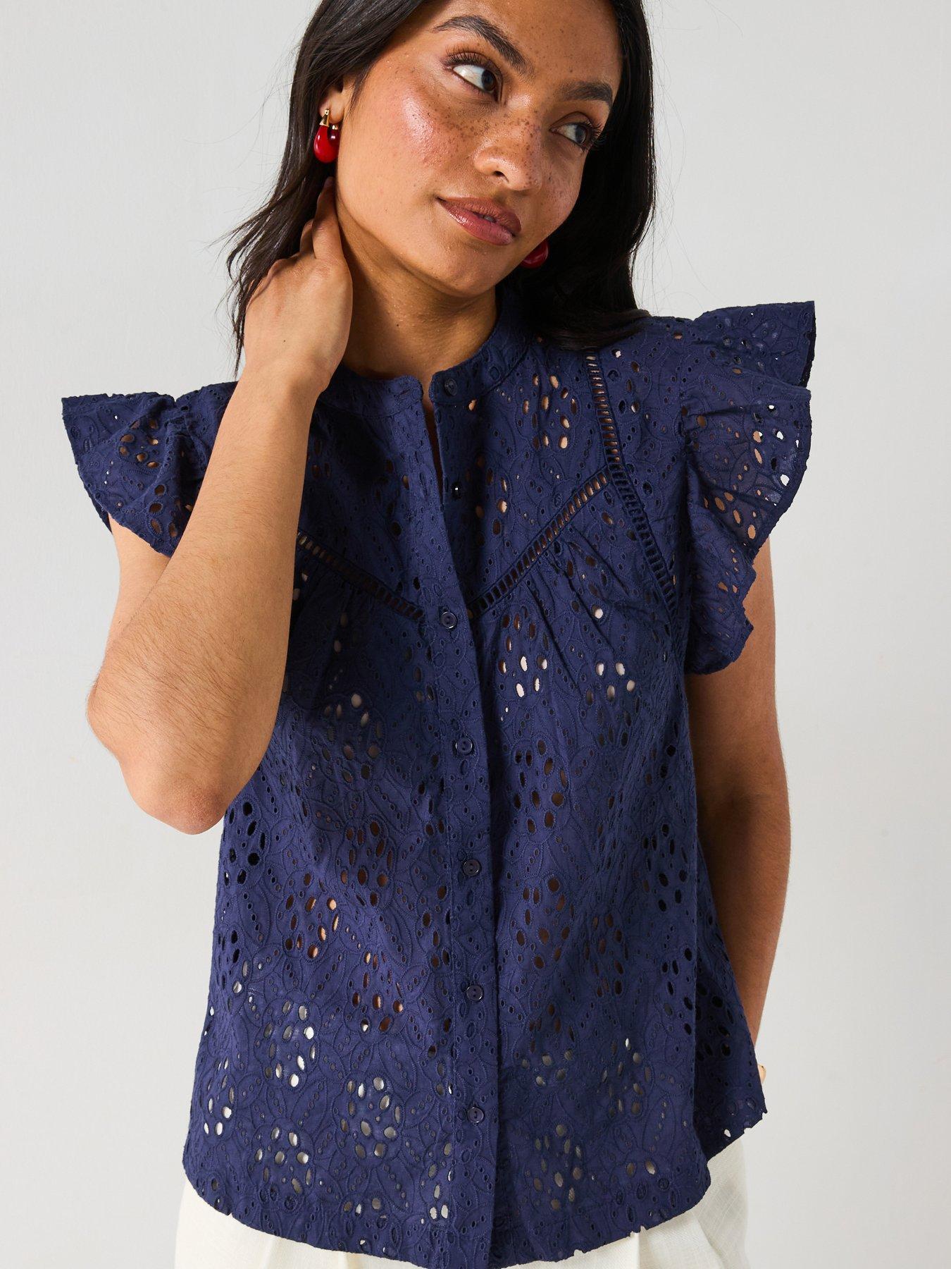 v-by-very-broderie-front-button-up-top-blue