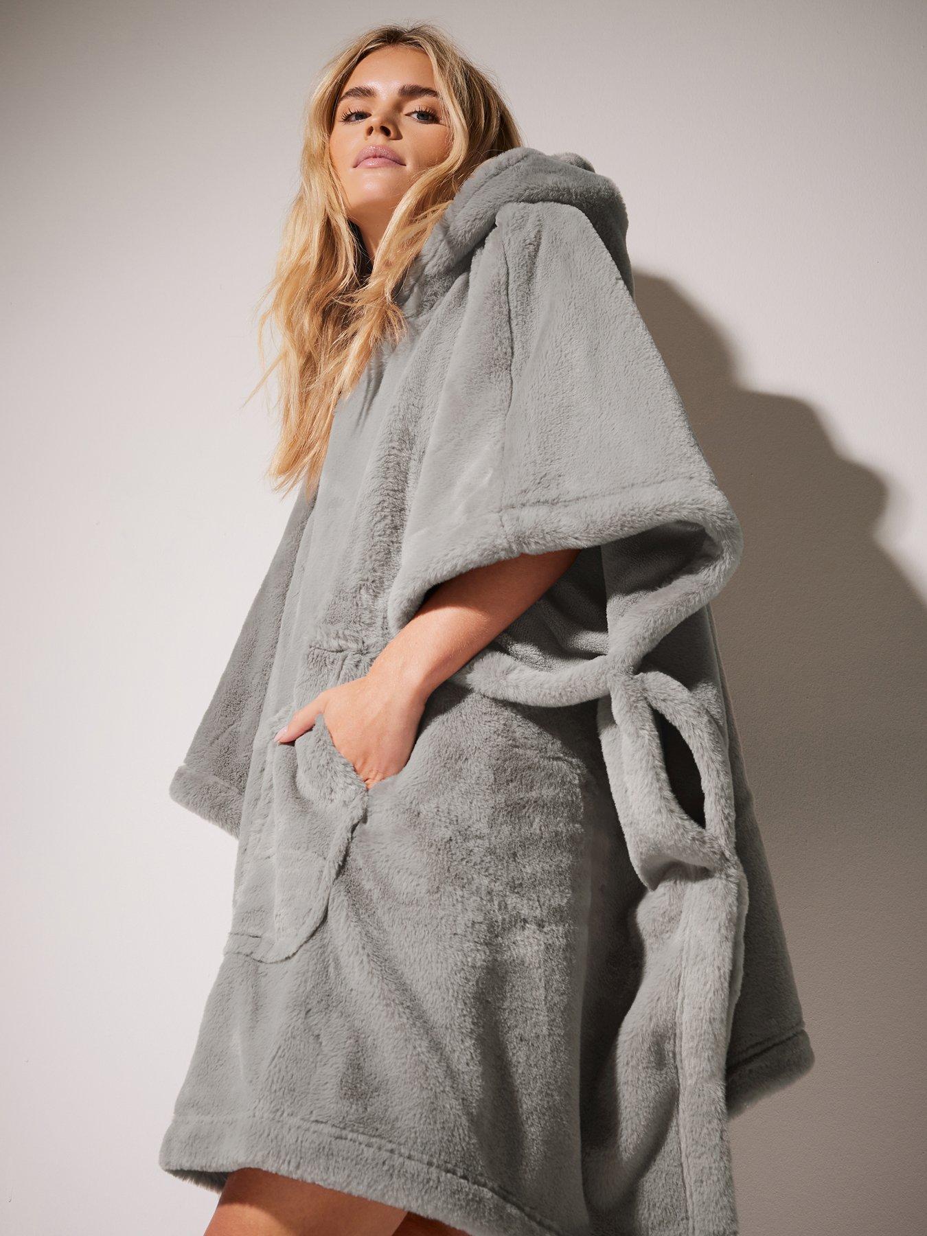  image of pixiegirl-petite-blanket-hoodie-grey