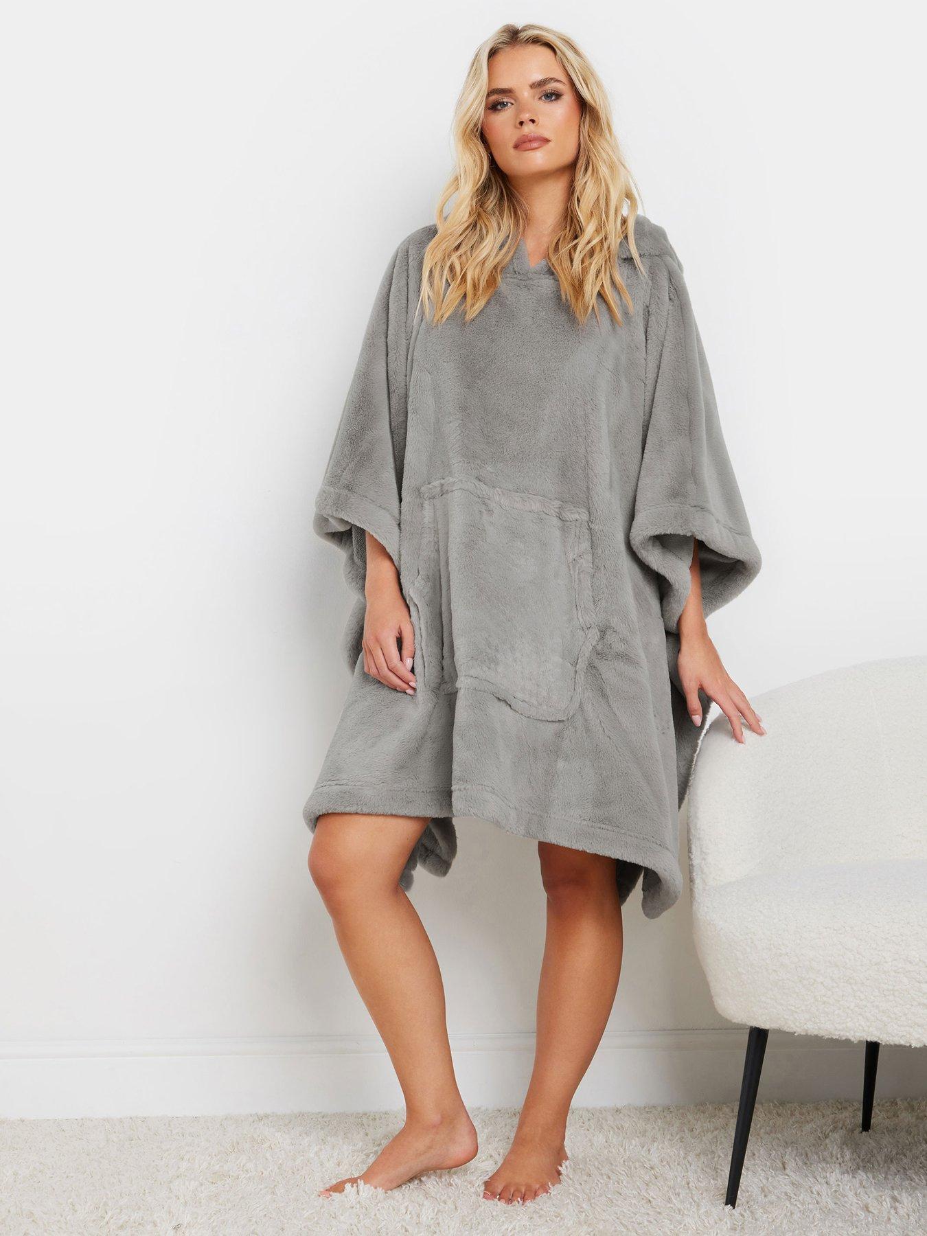  image of pixiegirl-petite-blanket-hoodie-grey