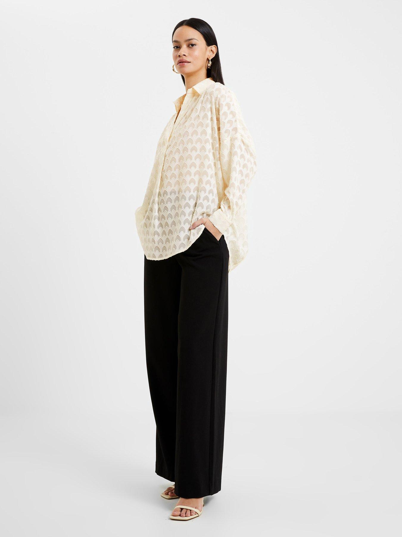 undefined Popover Shirt With Long Cuffed Sleeves - Cream