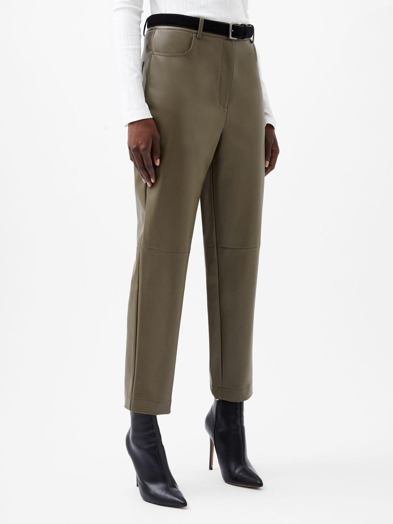 undefined Pu Tapered Trousers - Green