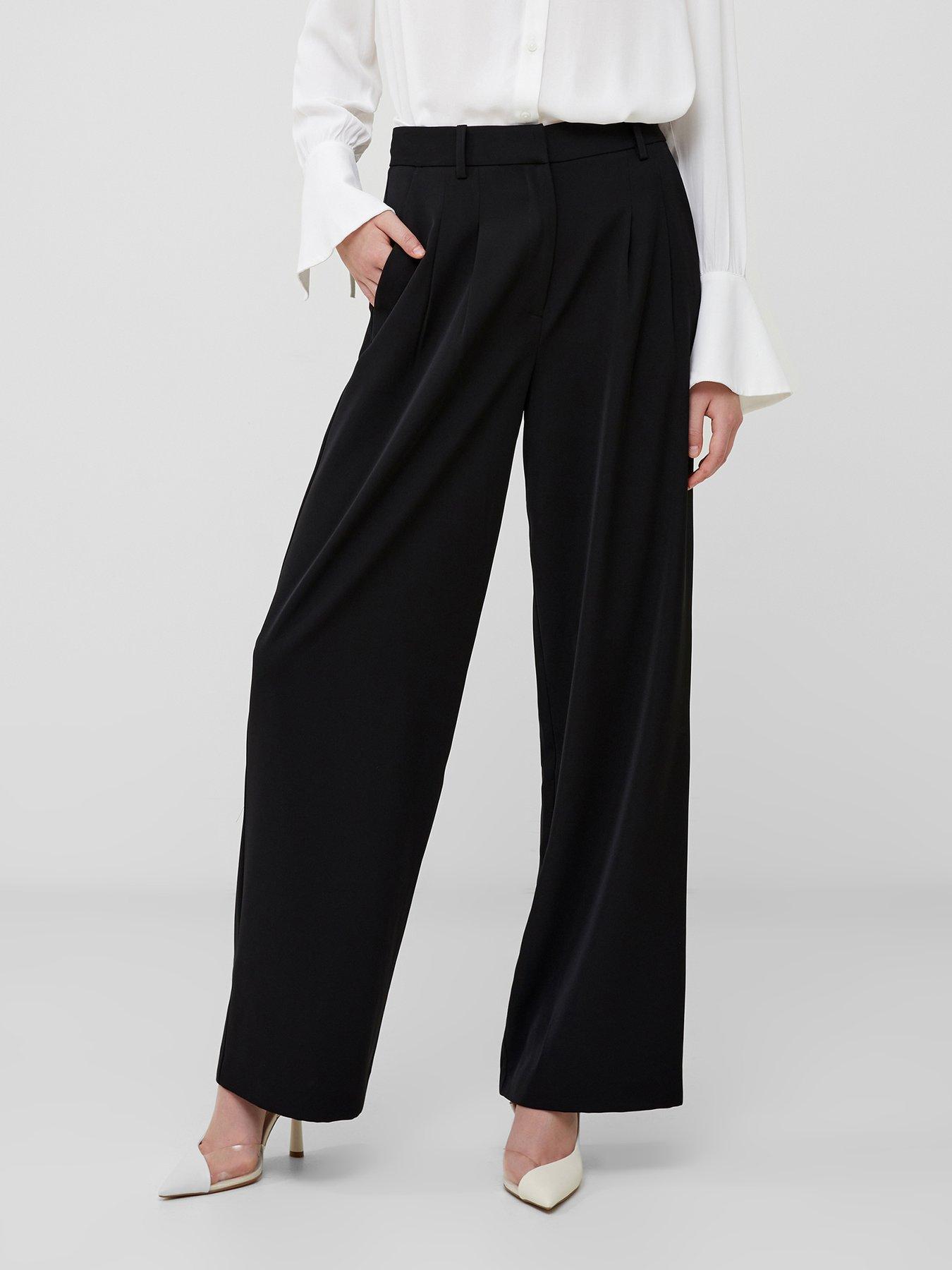 undefined Suit Trousers With Concealed Pockets - Black