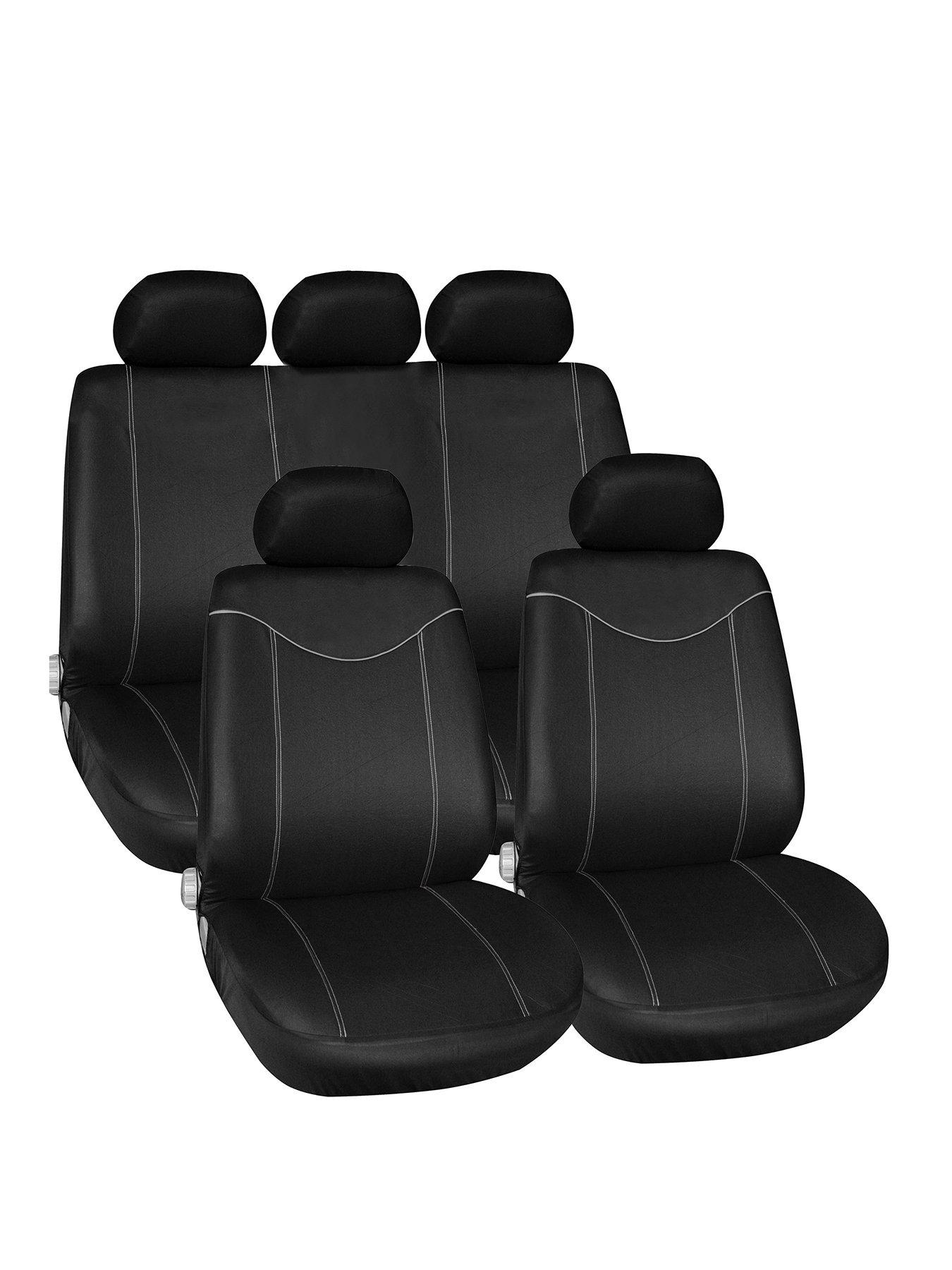 undefined Alabama Polyester 11-Piece Seat Cover Set with Zips in Grey