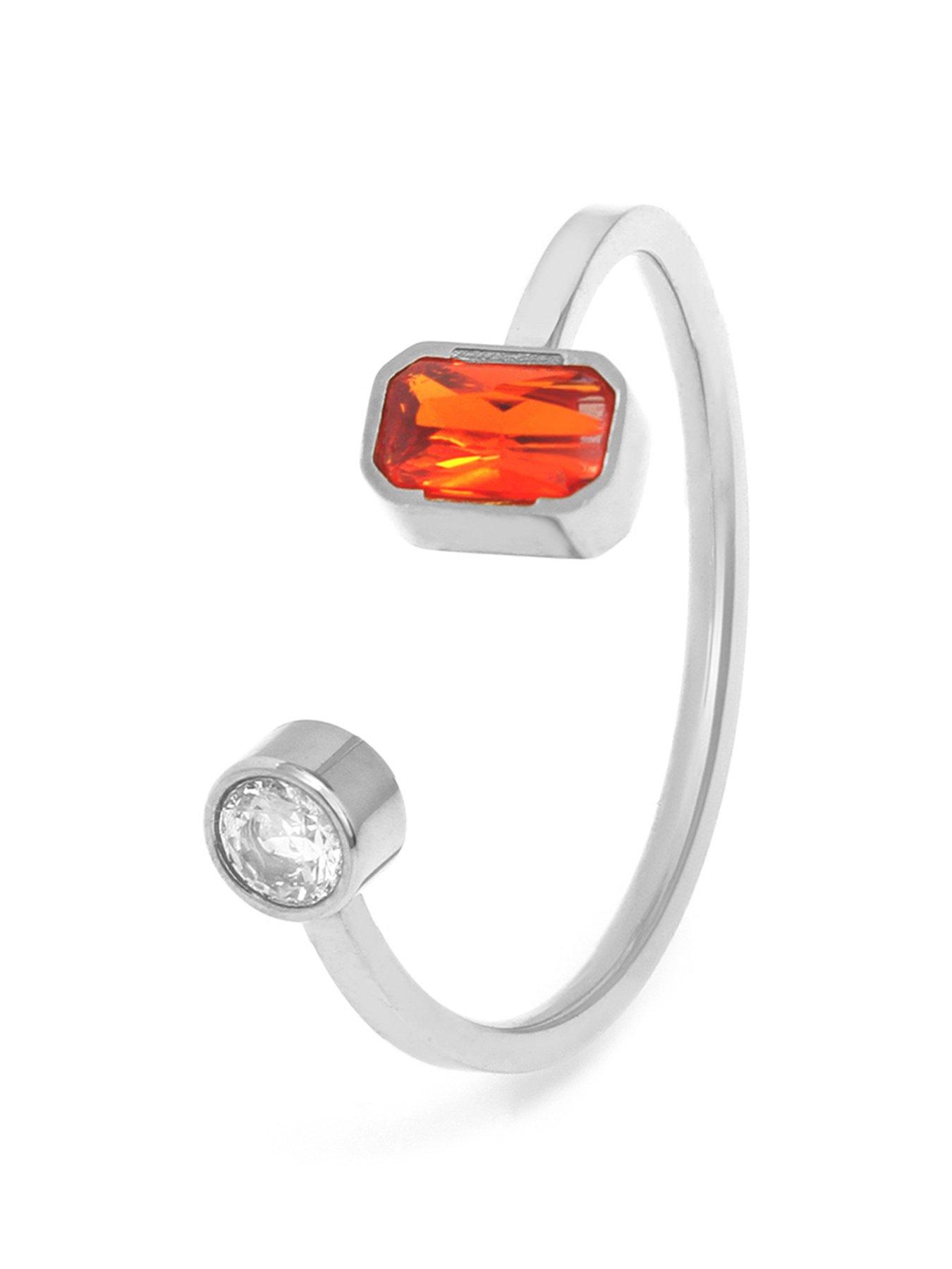 Image 1 of 3 of Say It With Birthstone Ring - Silver