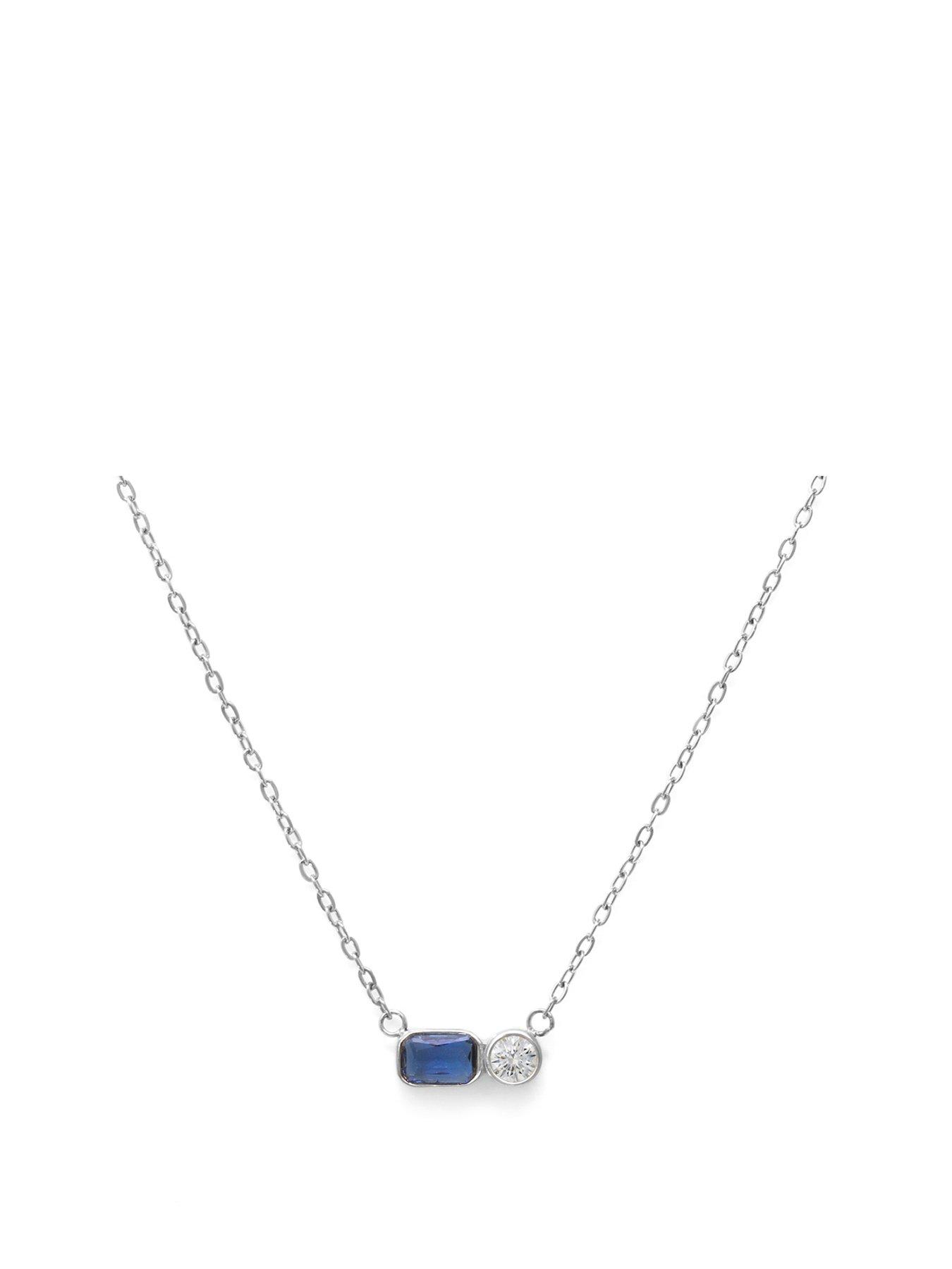 undefined Birthstone Necklace - Silver