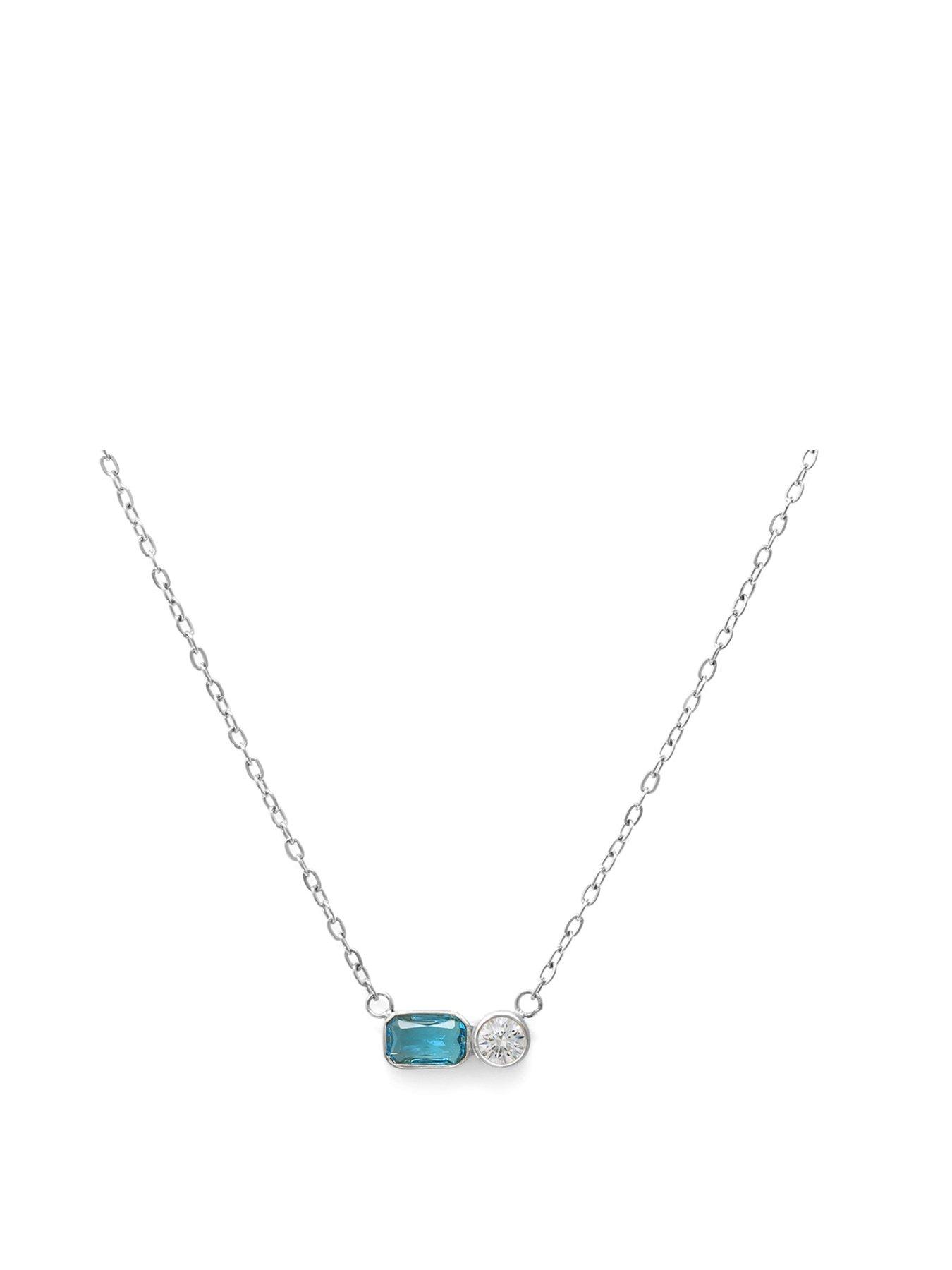 undefined Birthstone Necklace - Silver