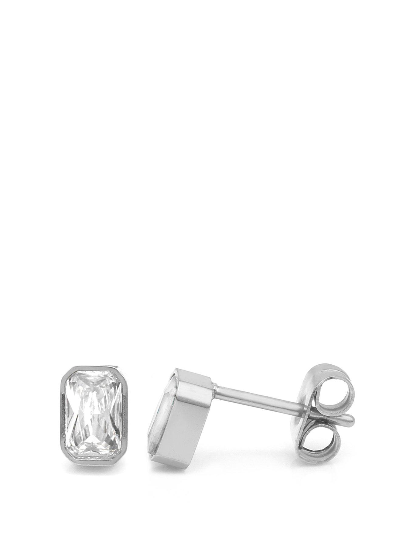 undefined Birthstone Earrings - Silver
