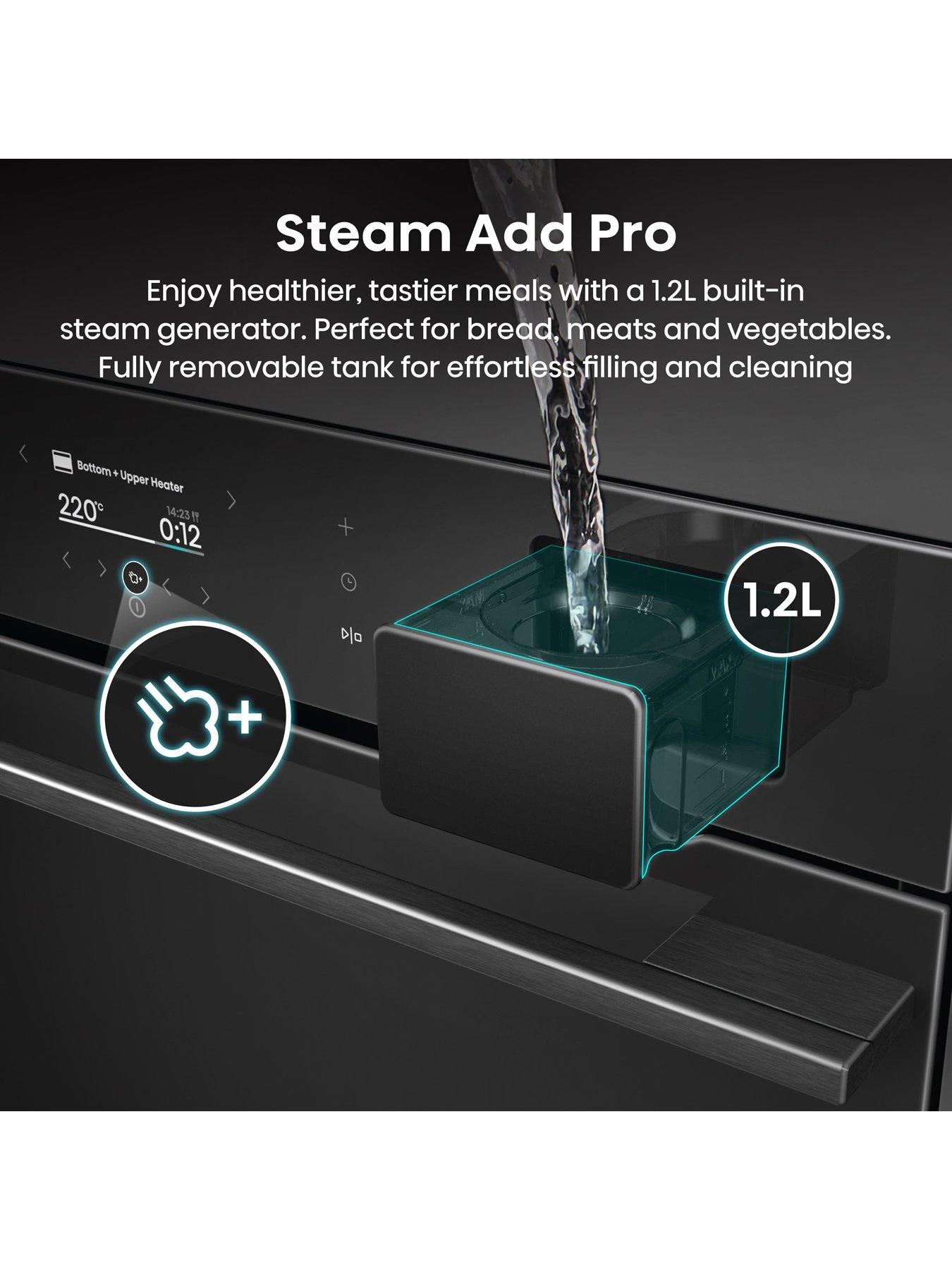 Image 4 of 7 of Hisense Hi8 BlackLine BAS6AH8BUKWF 77L Built In Electric Single Steam Oven - Jet Black