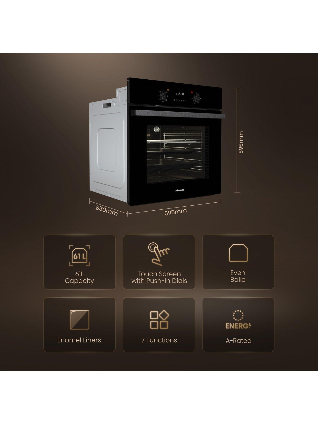  image of hisense-bi62220abguk-61l-built-in-electric-single-oven-black