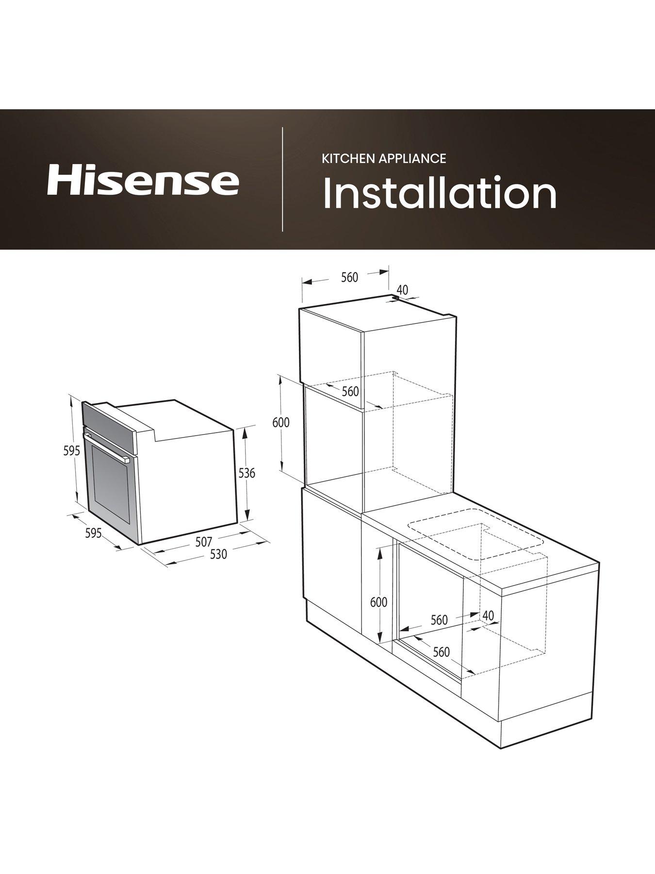  image of hisense-bi62220abguk-61l-built-in-electric-single-oven-black