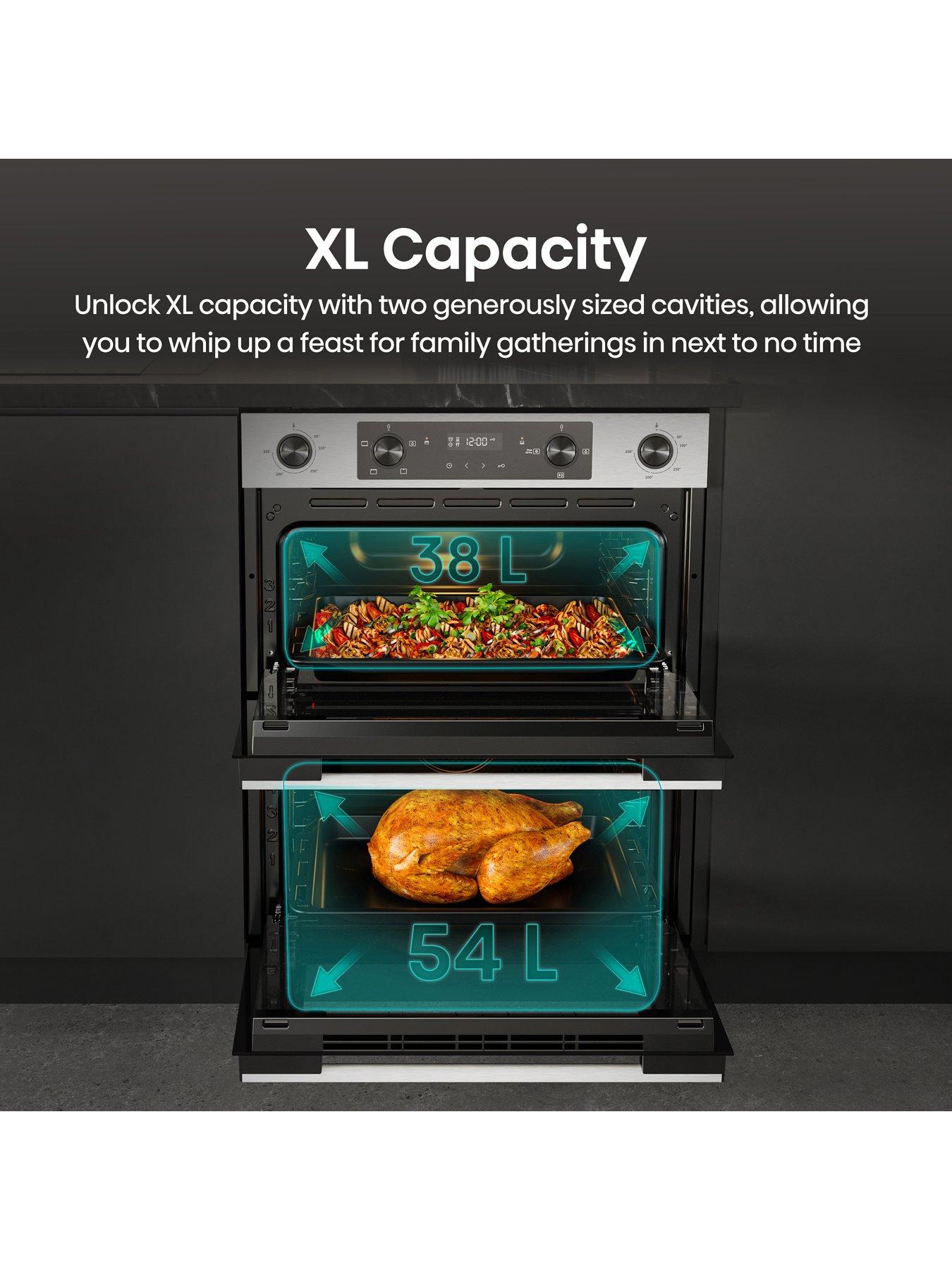  image of hisense-hi6-bud714221ax-5438l-built-under-double-oven-with-enamel-liners-stainless-steel