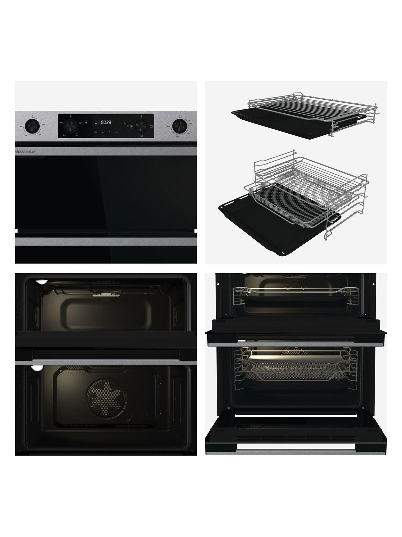  image of hisense-hi6-bud714221ax-5438l-built-under-double-oven-with-enamel-liners-stainless-steel