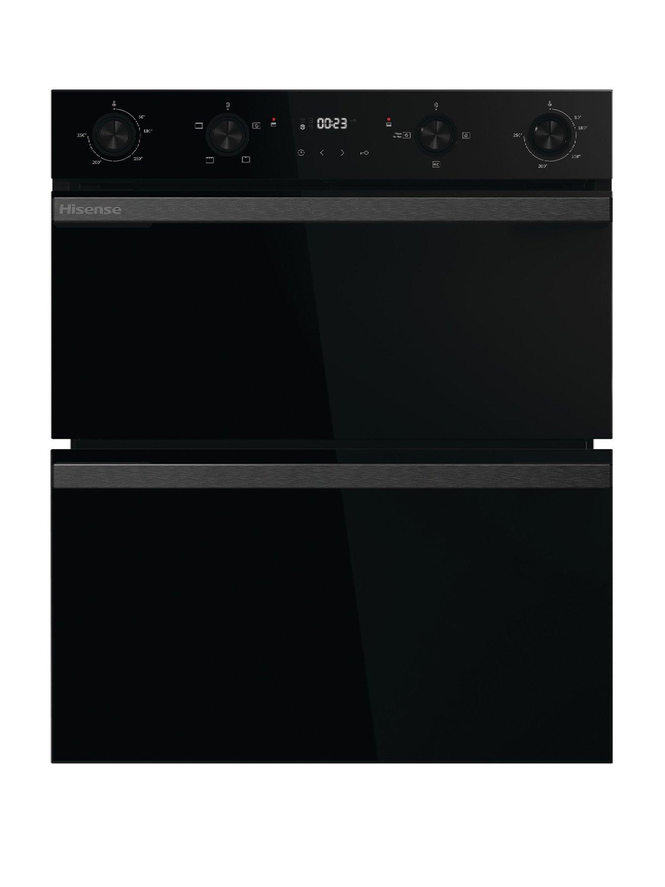 Image 1 of 7 of Hisense Hi6 BUD714221ADBG 54/38L Built Under Double Oven with Enamel Liners - Black