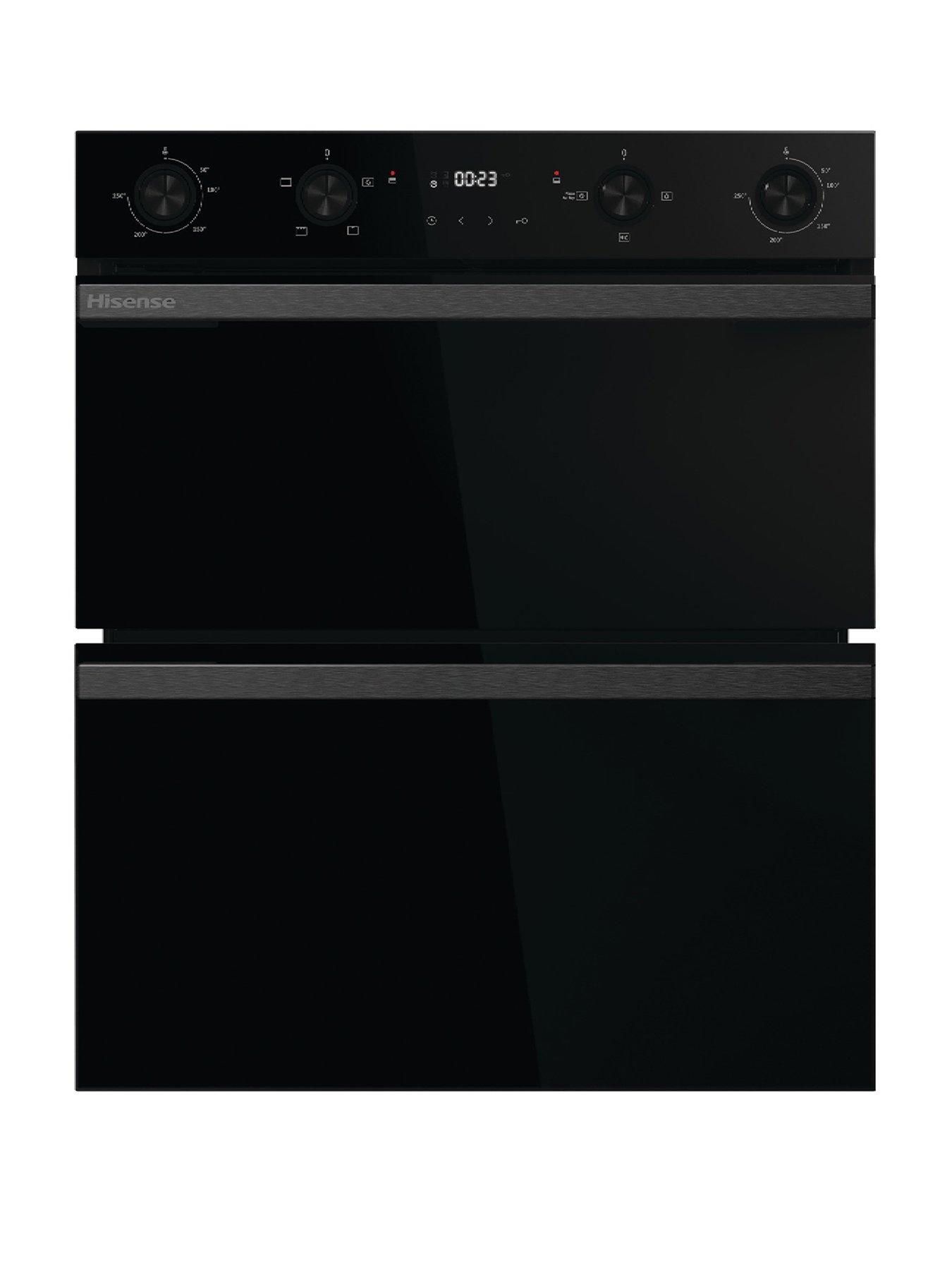 Image 1 of 7 of Hisense Hi6 BUD714221CDBG 54/38L Built Under Double Oven with Catalytic Liners - Black