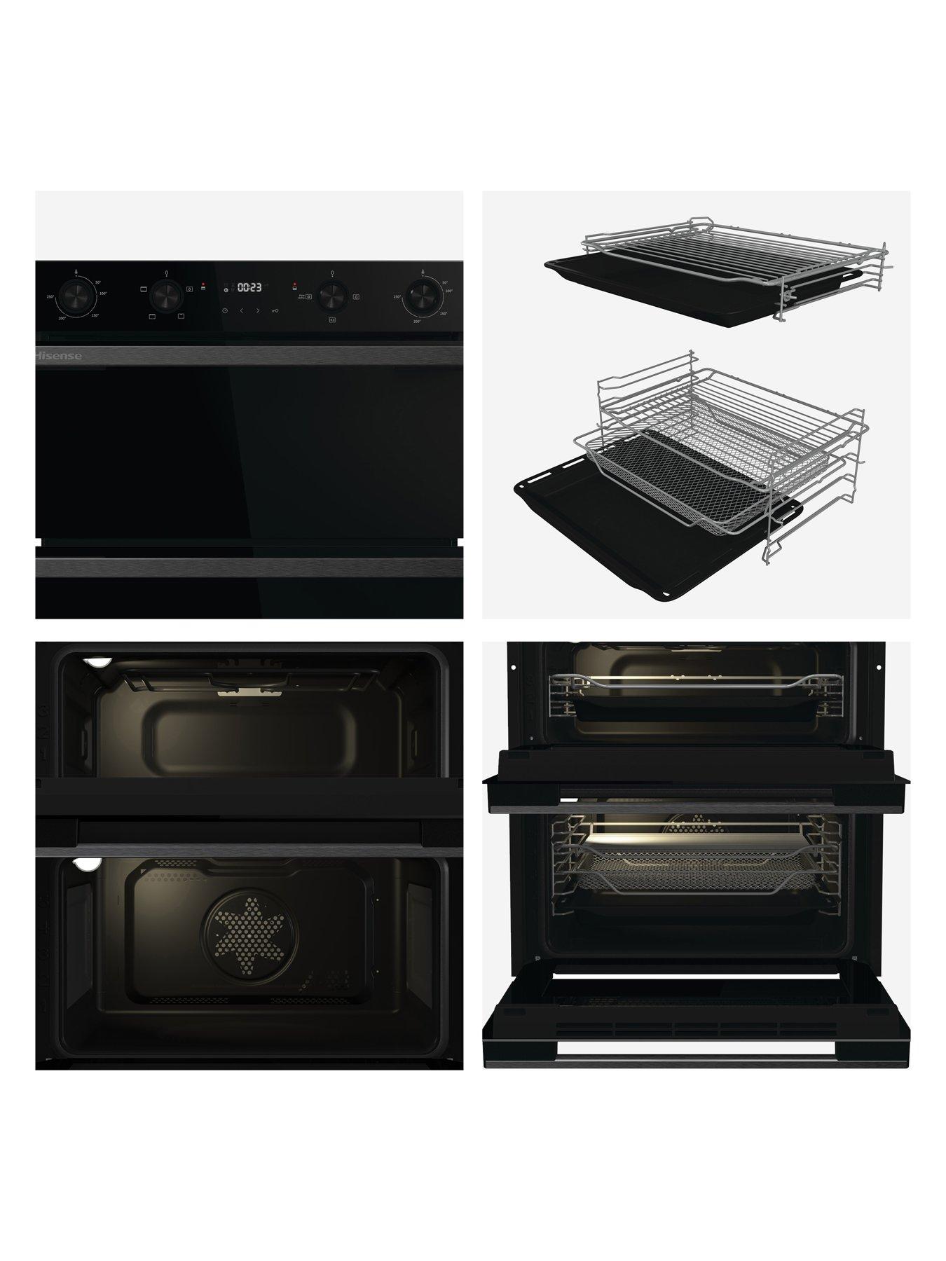  image of hisense-hi6-bud714221cdbg-5438l-built-under-double-oven-with-catalytic-liners-black