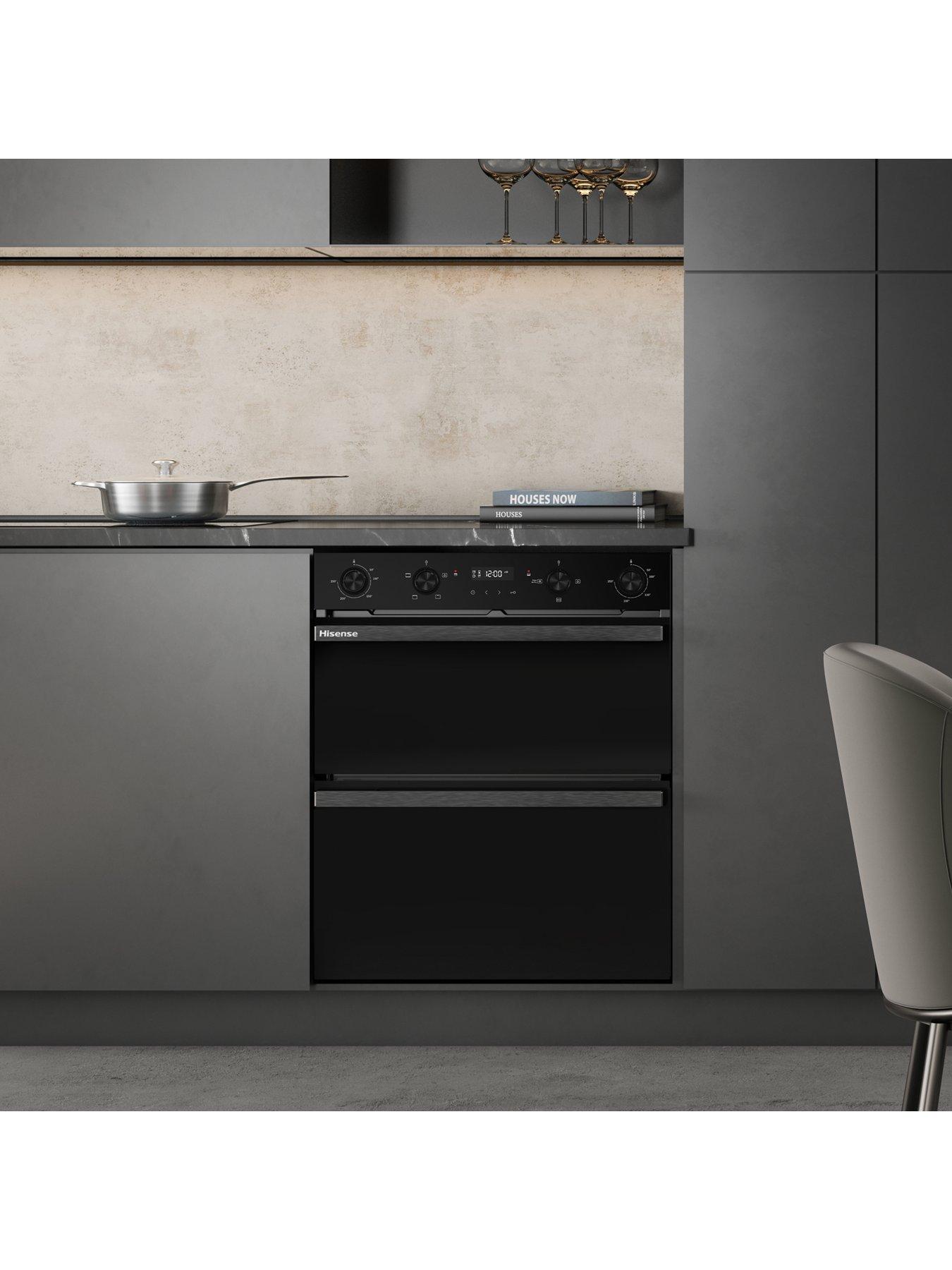  image of hisense-hi6-bud714221cdbg-5438l-built-under-double-oven-with-catalytic-liners-black