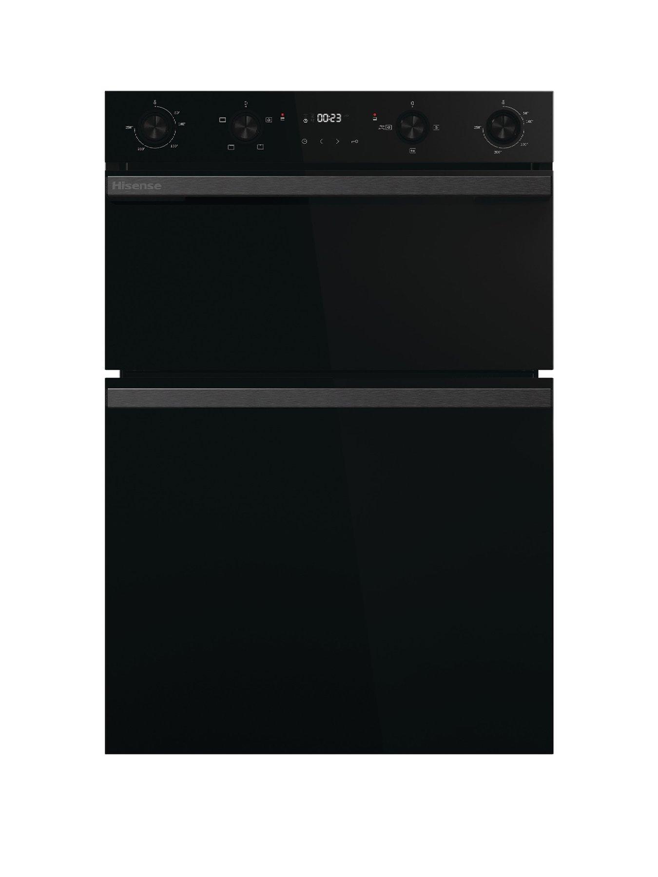 front image of hisense-hi6-bid914221adbg-7238l-built-in-double-oven-with-enamel-liners-black