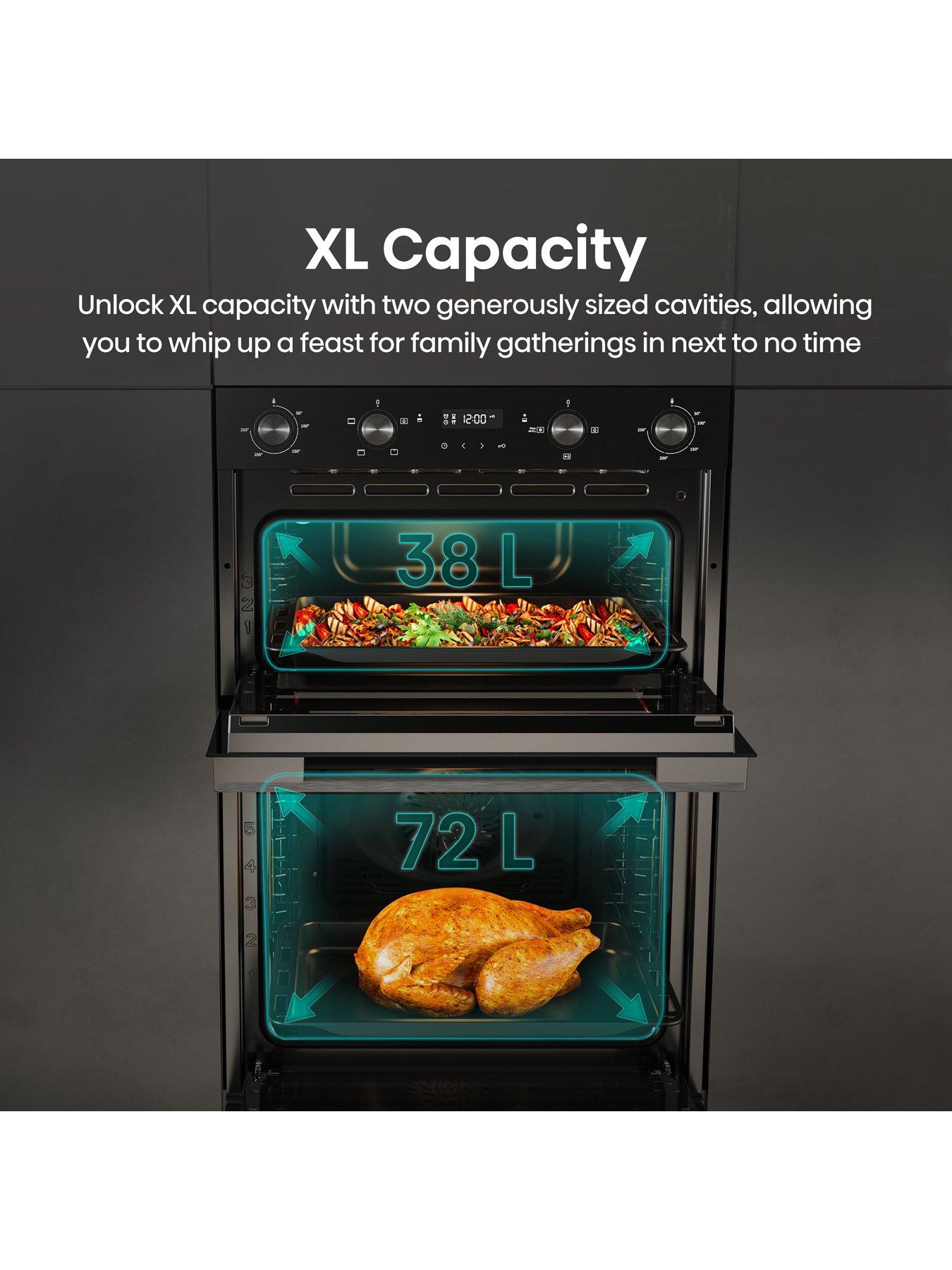  image of hisense-hi6-bid914221adbg-7238l-built-in-double-oven-with-enamel-liners-black