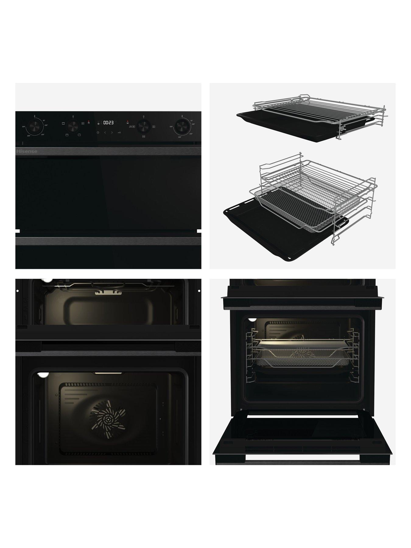  image of hisense-hi6-bid914221adbg-7238l-built-in-double-oven-with-enamel-liners-black