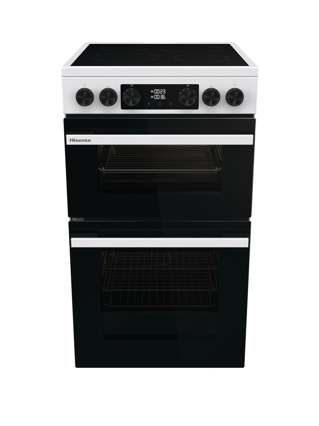 Image 1 of 7 of Hisense Hi6 Max HDCEC5C10W 69/43L Ceramic Freestanding 50cm Electric Cooker - White