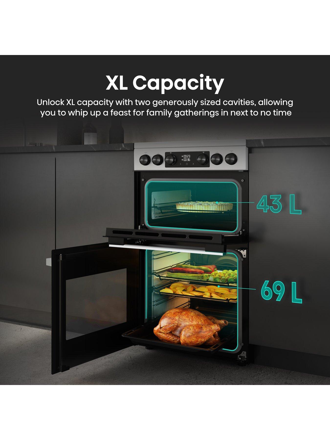 Image 3 of 7 of Hisense Hi6 Max HDCEC5C10W 69/43L Ceramic Freestanding 50cm Electric Cooker - White