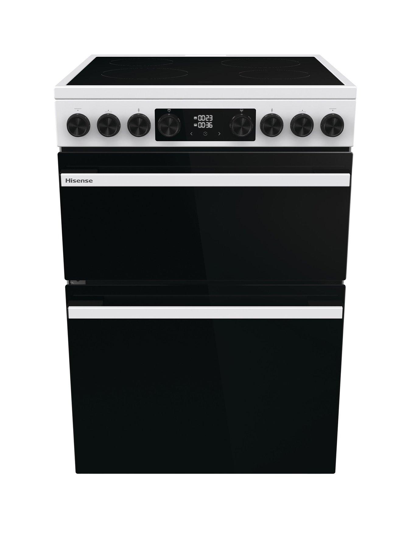 Image 1 of 7 of Hisense Hi6 Max HDCEC6C20W 80/50L Ceramic Freestanding 60cm Electric Cooker - White