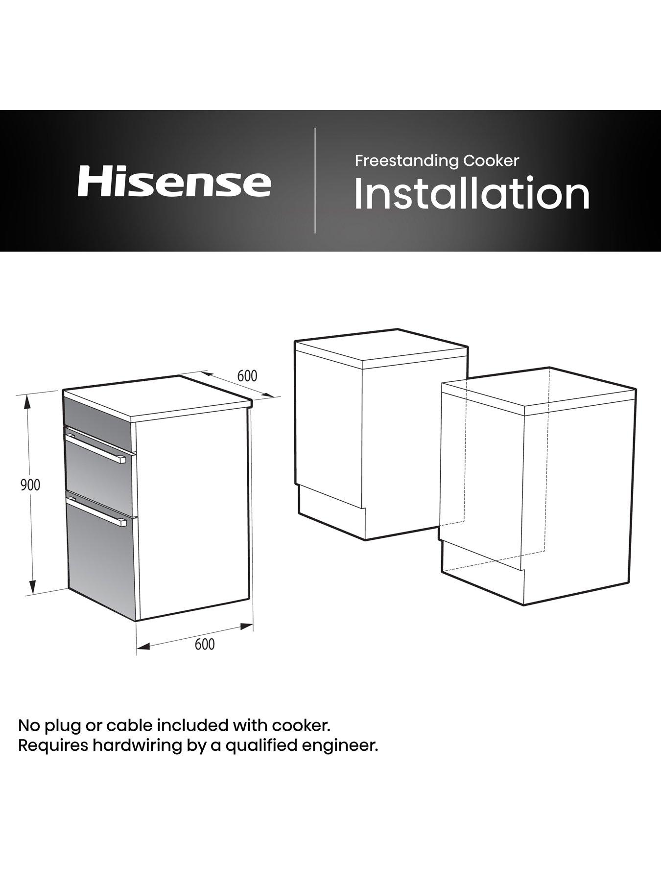  image of hisense-hi6-max-hdcec6c20w-8050l-ceramic-freestanding-60cm-electric-cooker-white