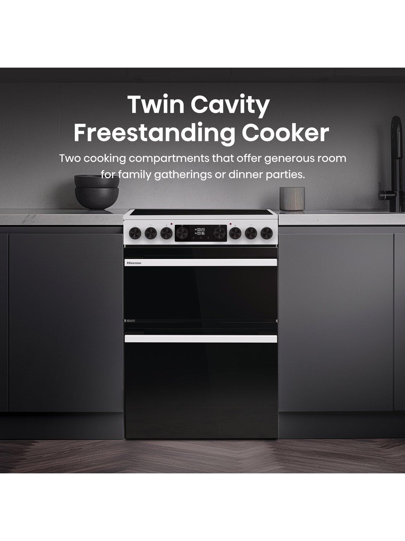 Image 6 of 7 of Hisense Hi6 Max HDCEC6C20W 80/50L Ceramic Freestanding 60cm Electric Cooker - White