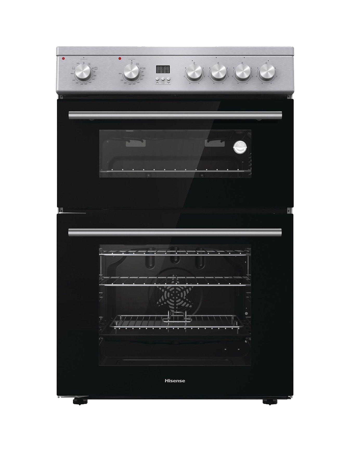 Image 1 of 7 of Hisense HDE3211BXUK Ceramic Freestanding 60cm Electric Cooker - Stainless Steel