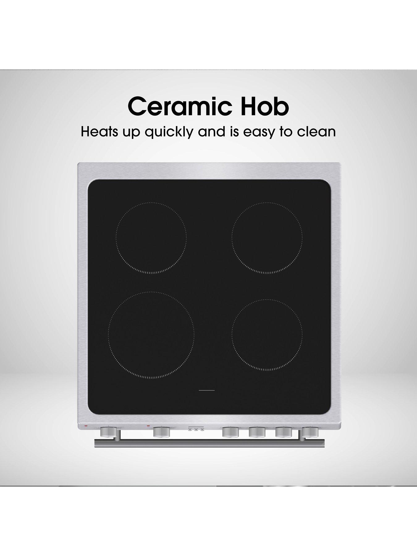  image of hisense-hde3211bxuk-ceramic-freestanding-60cm-electric-cooker-stainless-steel