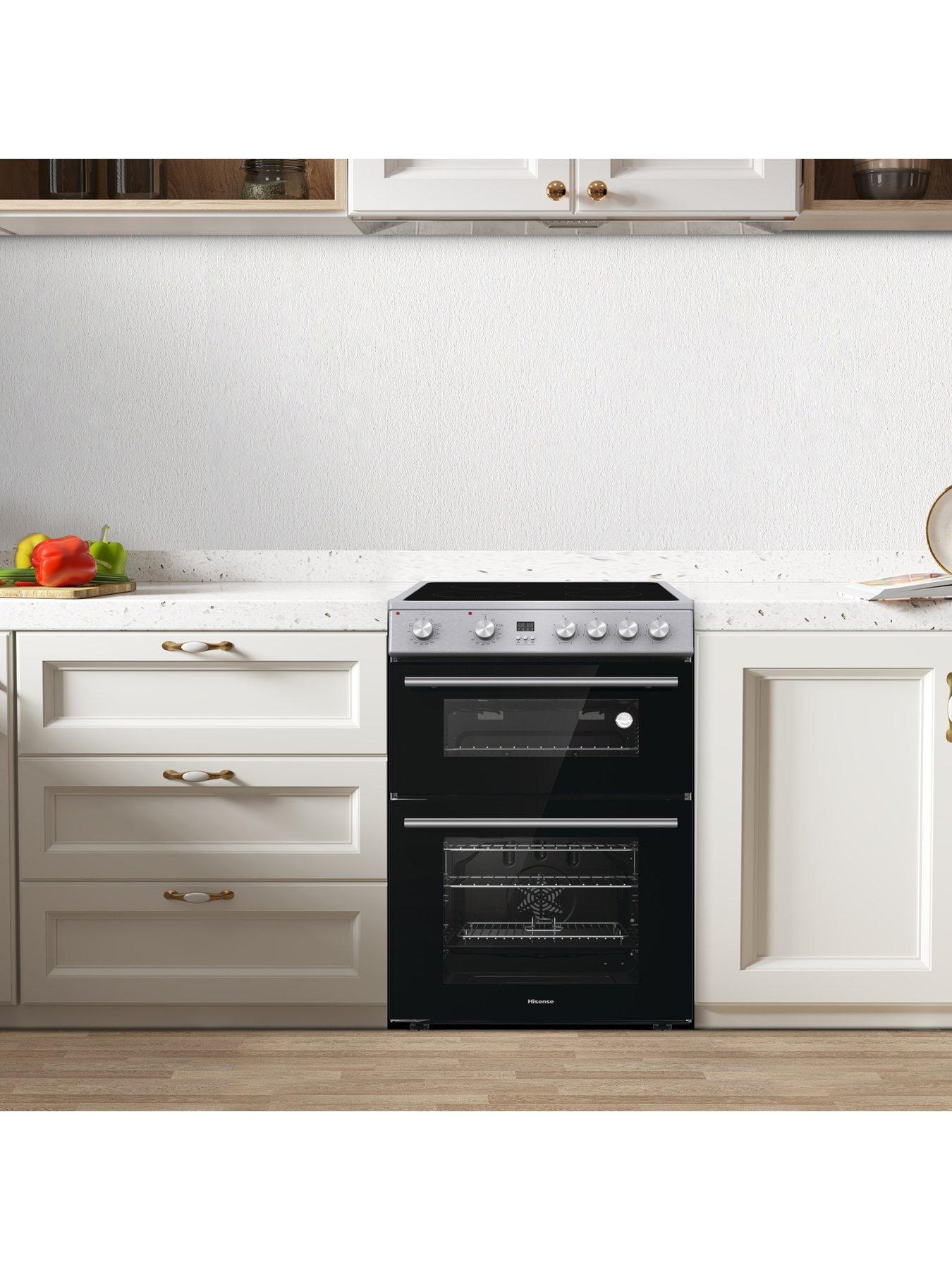  image of hisense-hde3211bxuk-ceramic-freestanding-60cm-electric-cooker-stainless-steel