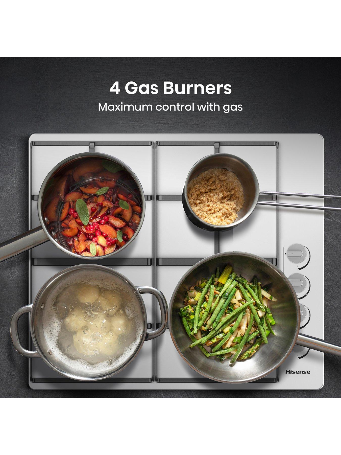 Image 2 of 7 of Hisense GM642XHS 60cm Gas Hob - Stainless Steel