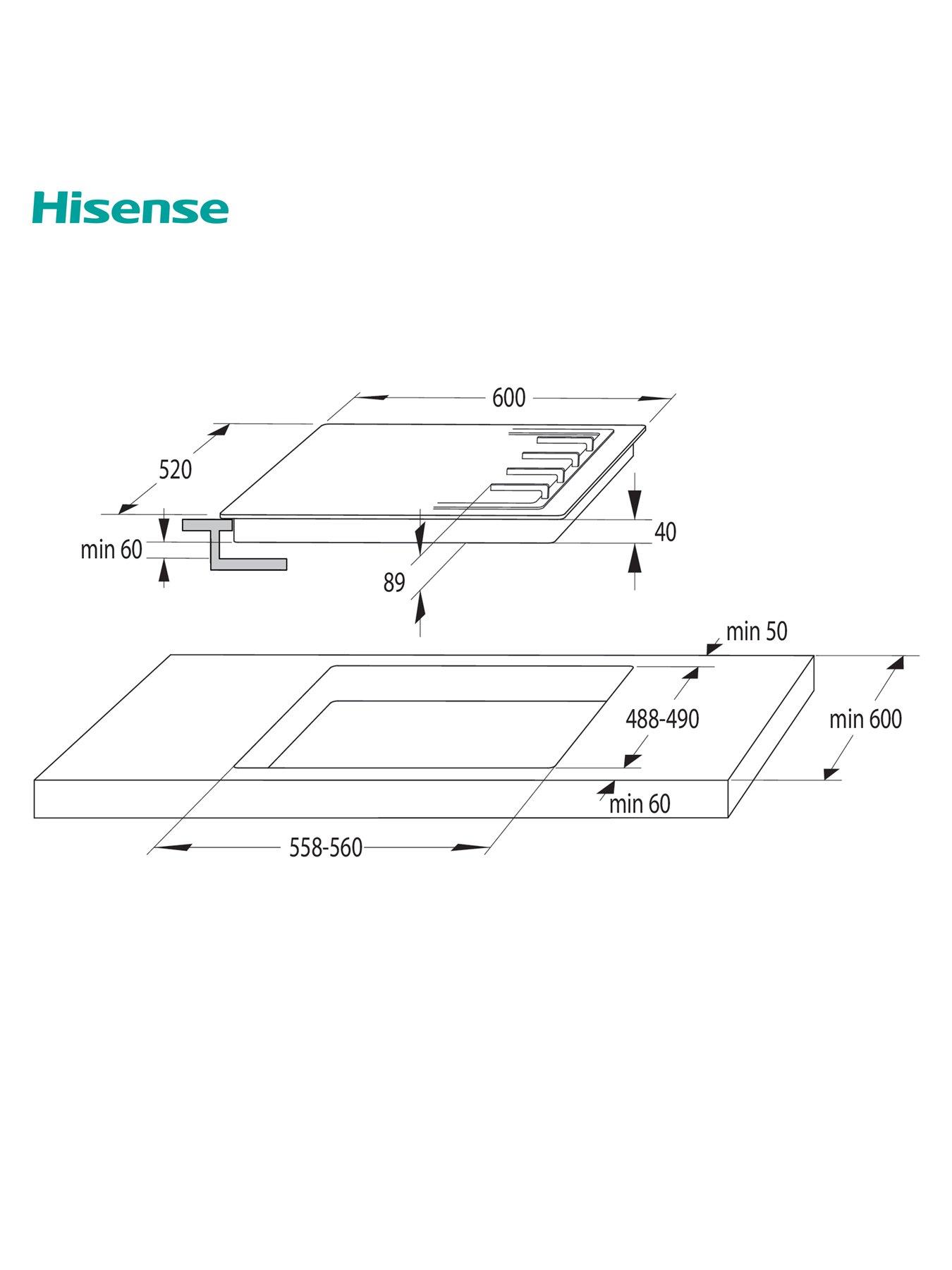 Image 5 of 7 of Hisense GM642XHS 60cm Gas Hob - Stainless Steel