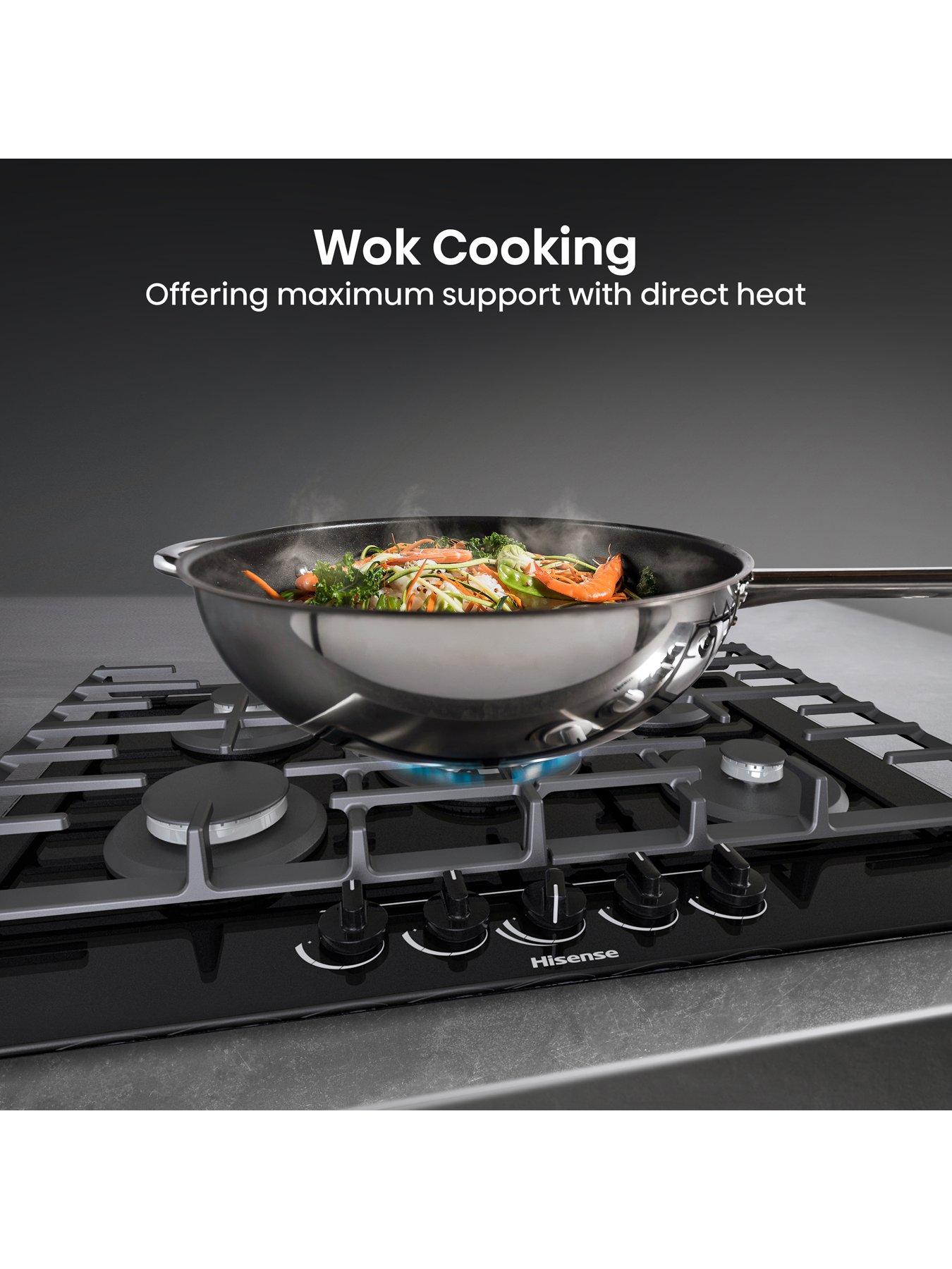 Image 3 of 7 of Hisense GG773B Gas on Glass, 75cm Gas Hob - Black