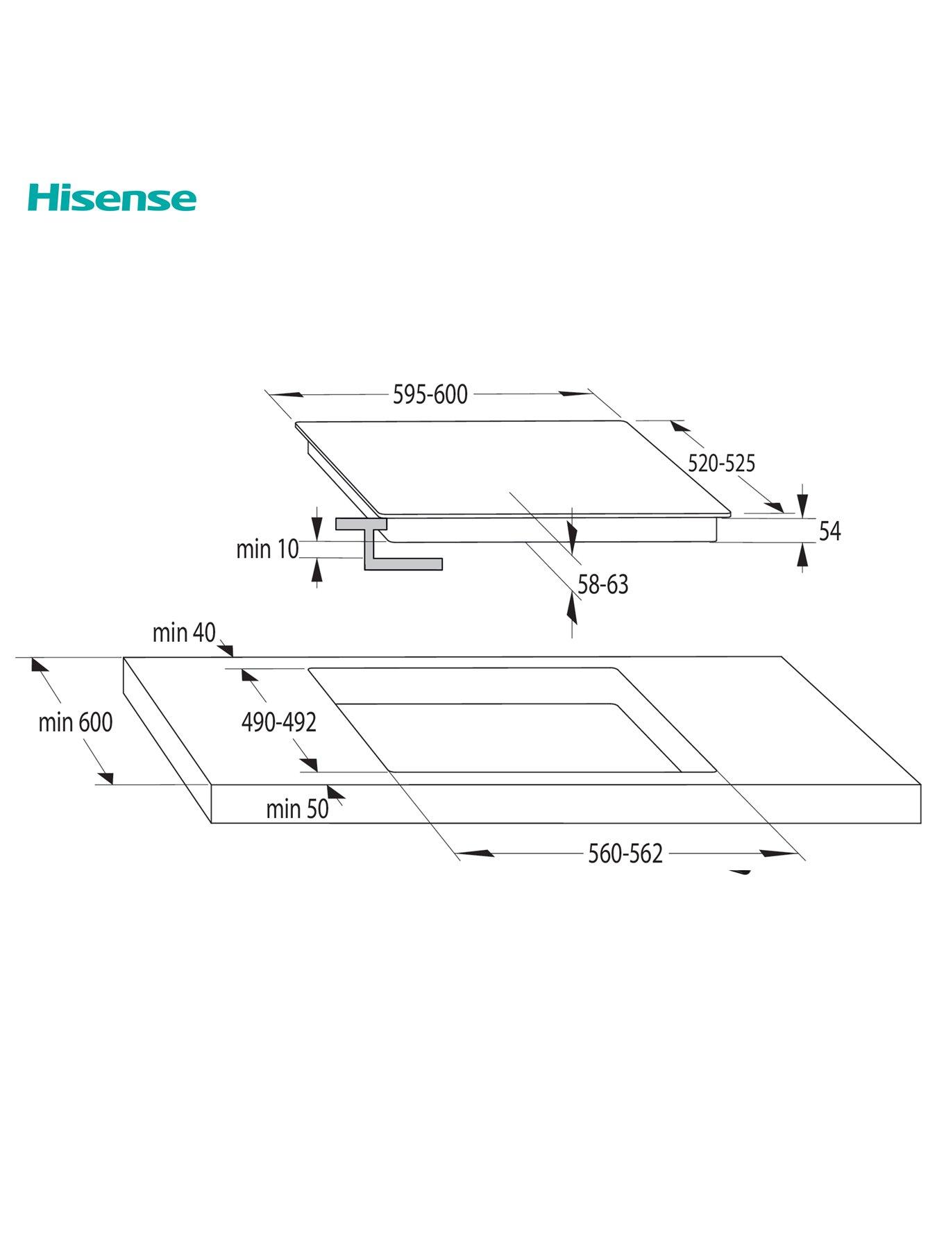 Image 5 of 7 of Hisense HI6421BSC, Bridge Zone, 60cm Induction Hob - Black