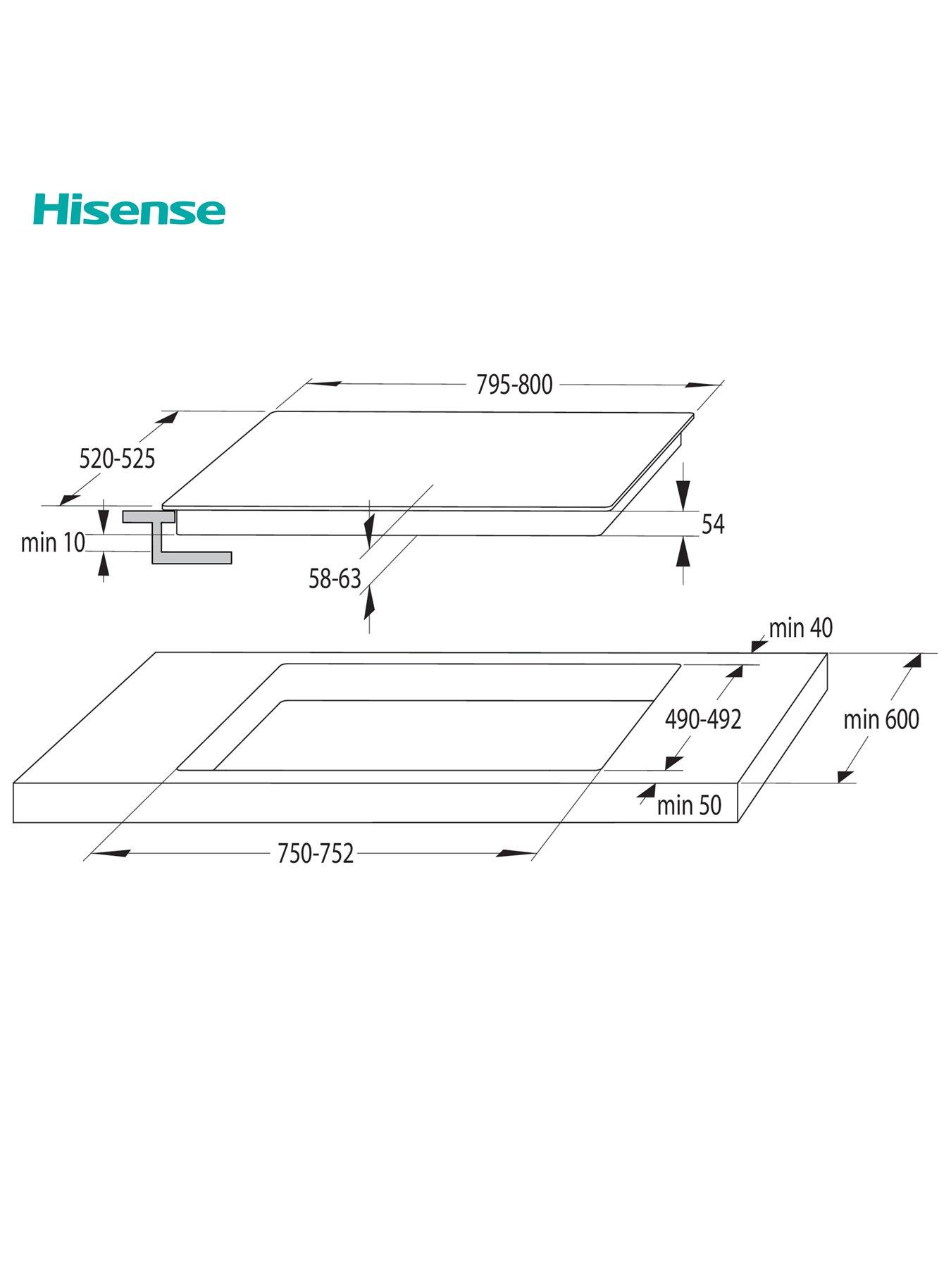 Image 5 of 7 of Hisense HI8421BSC, Bridge Zone, 80cm Induction Hob - Black
