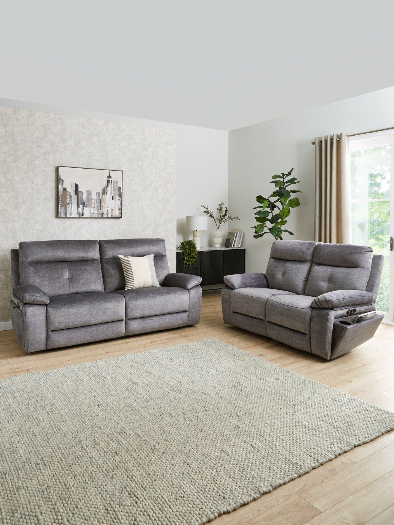 Very Home Ivana Fabric 3 + 2 Seater Power Recliner Sofa Set (Buy  &  SAVE!)