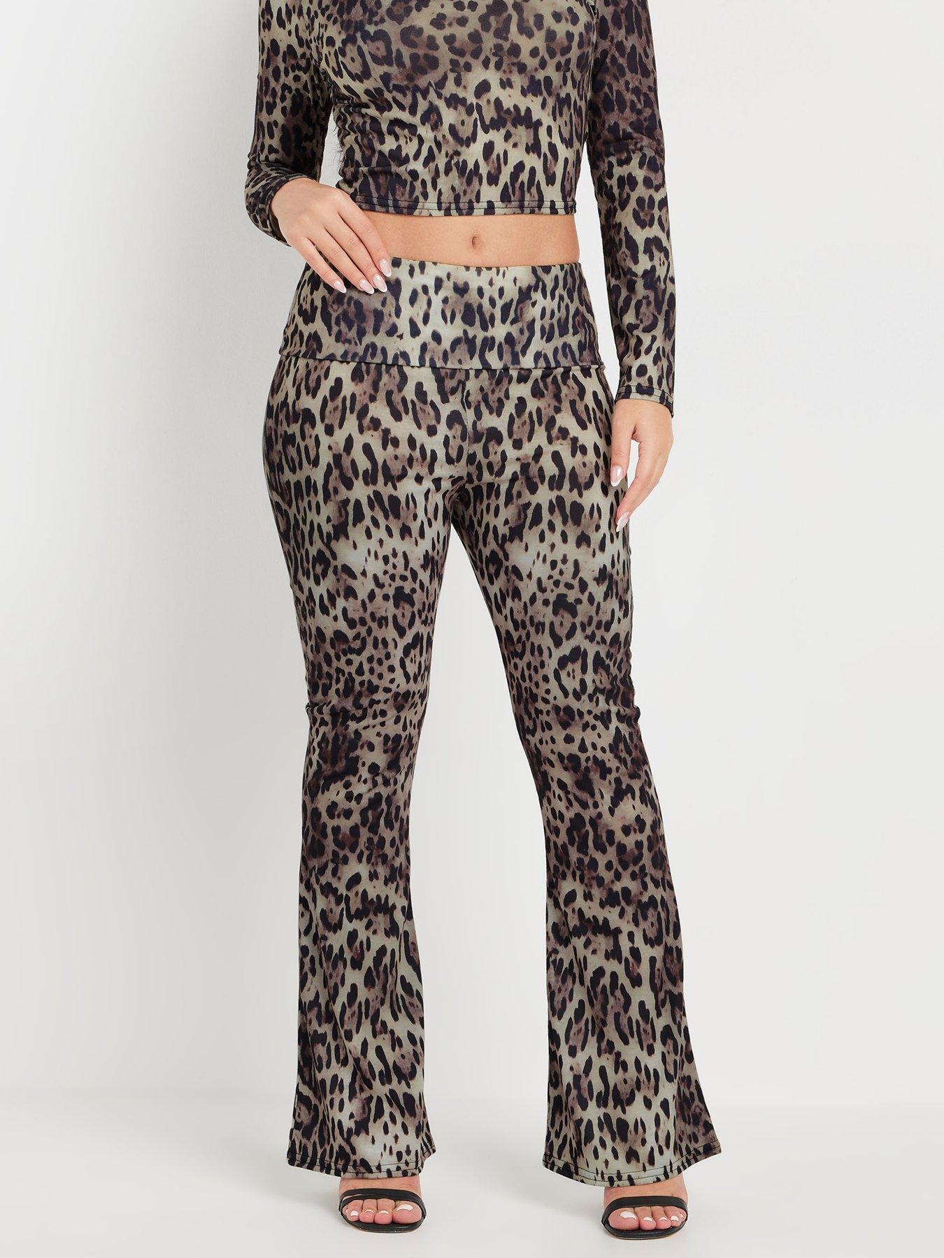 Image 3 of 4 of PixieGirl Petite Leopard Fold Legging